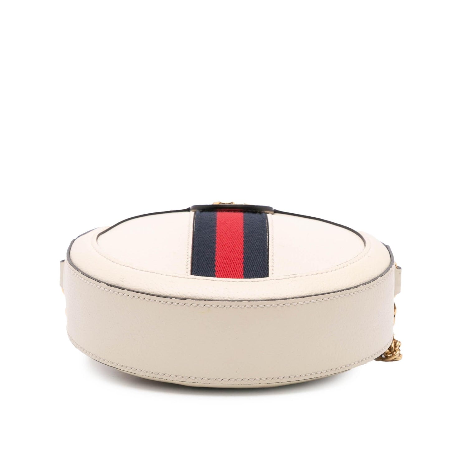 Gucci Ophidia Round Leather Calf White Mini Crossbody Bag