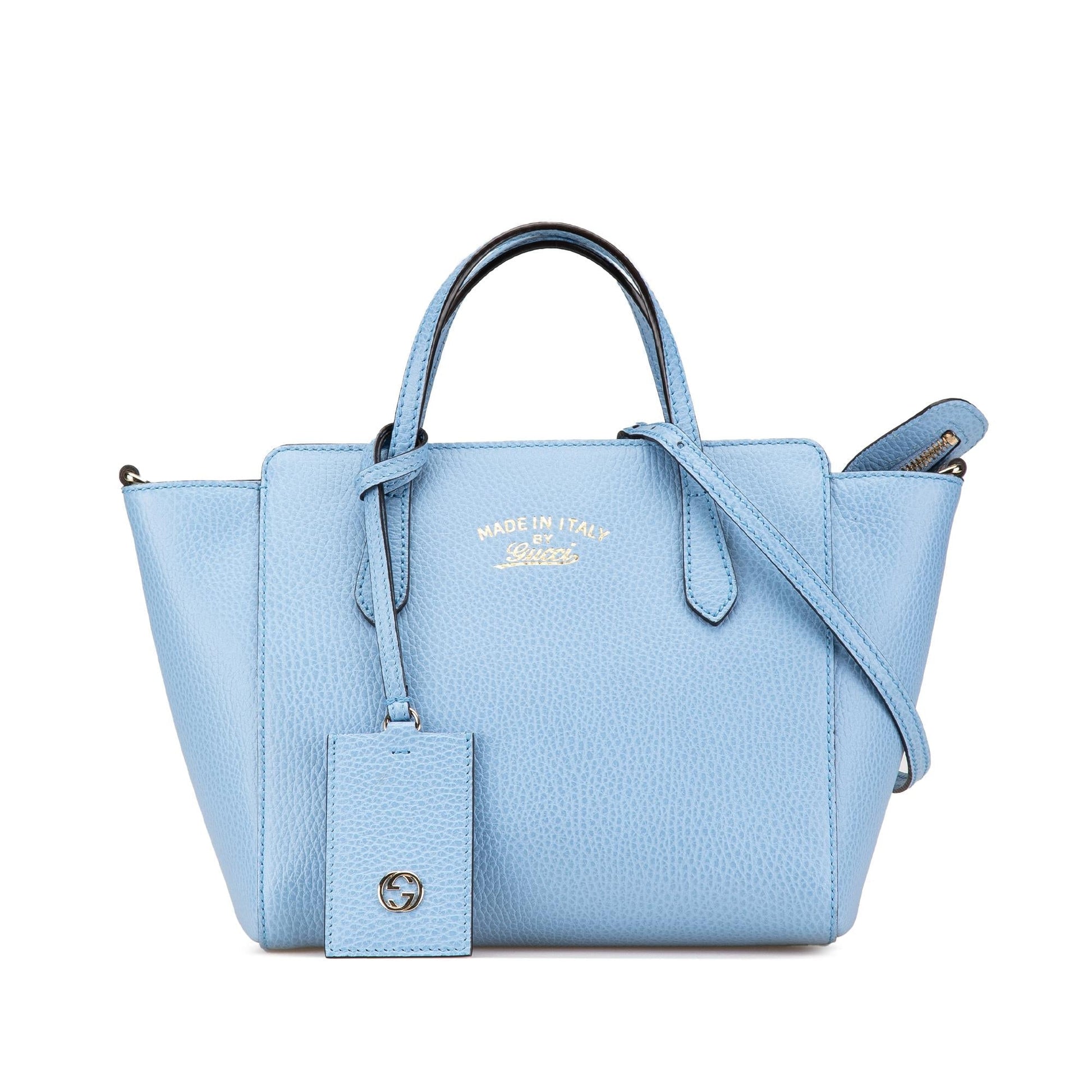 Gucci Swing Leather Calf Blue Mini Satchel Bag