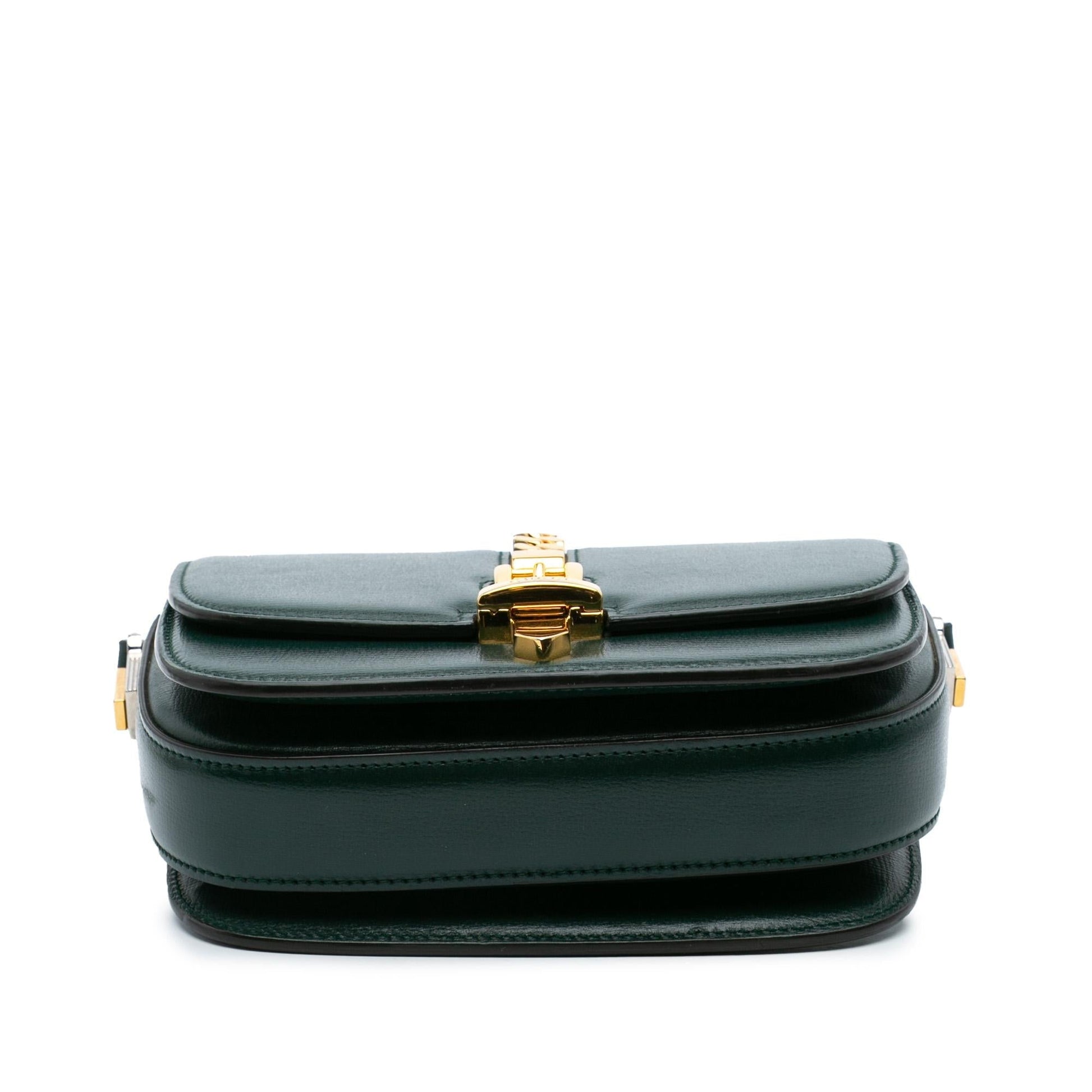 Gucci Sylvie Leather Calf Green Mini Crossbody Bag Sylvie Crossbody