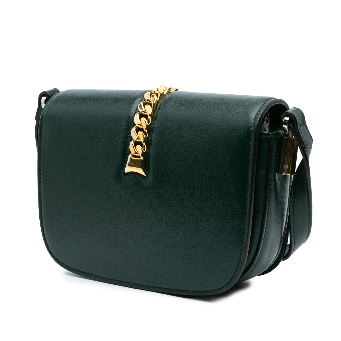 Gucci Sylvie Leather Calf Green Mini Crossbody Bag