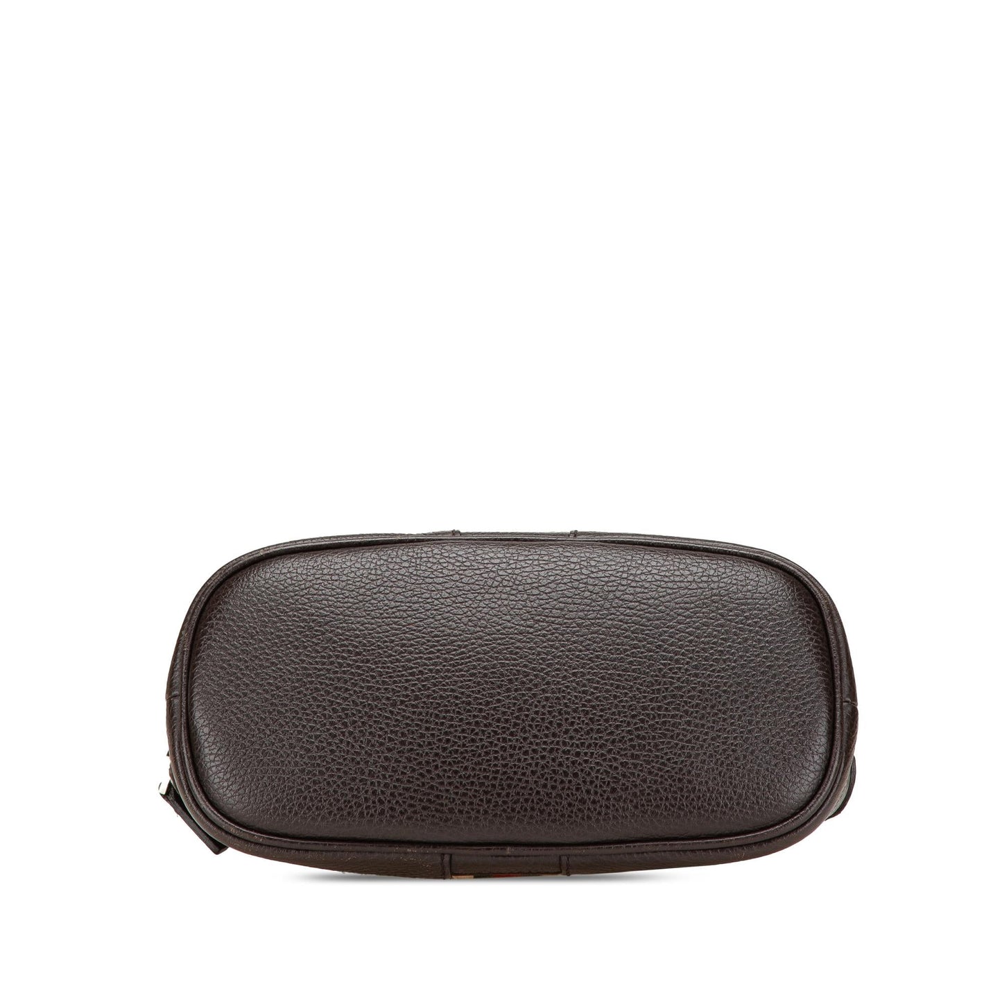 Gucci Web Dome Leather Calf Brown Mini Satchel Bag
