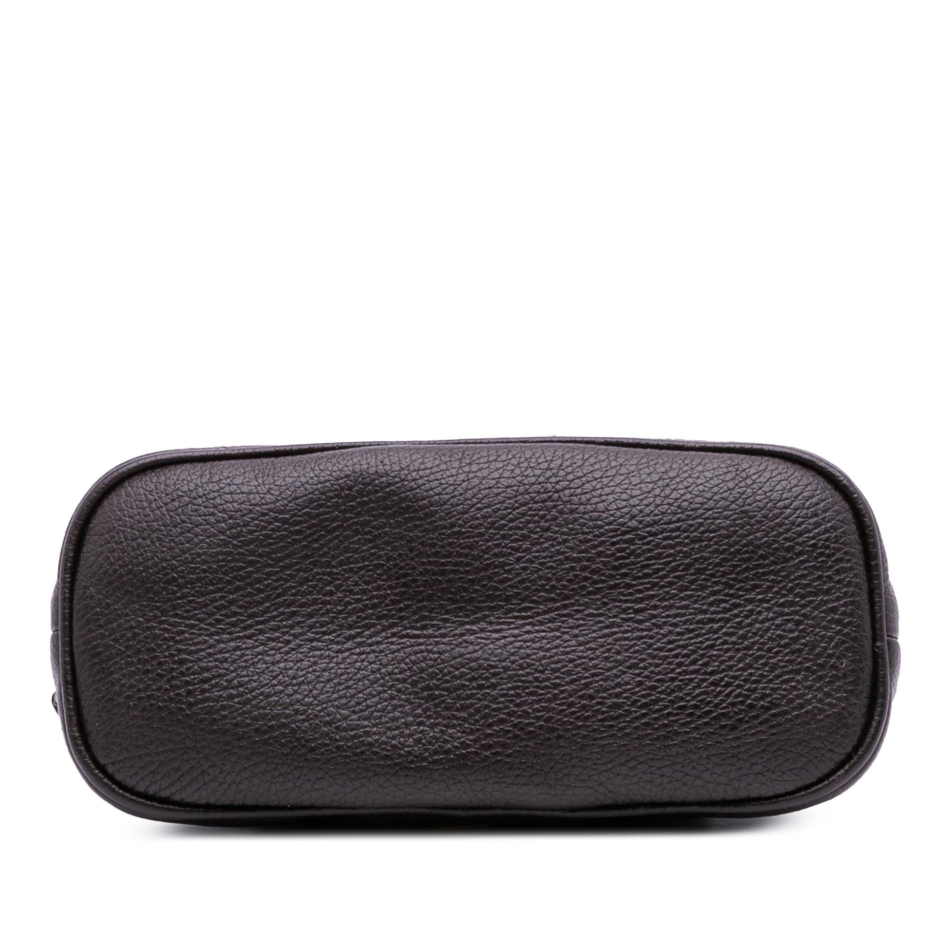 Gucci Web Dome Leather Mini Travel Bag