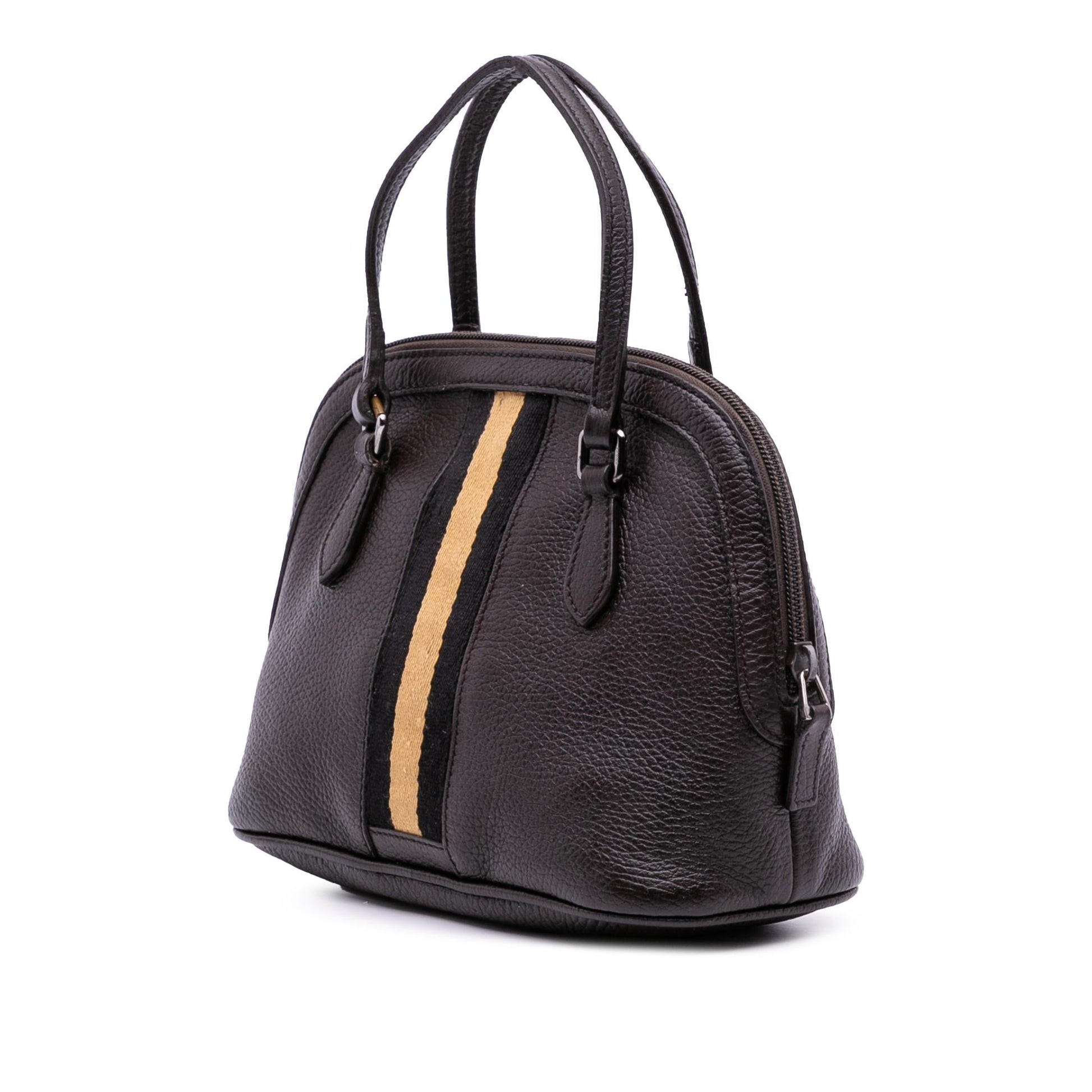 Gucci Web Dome Leather Mini Travel Bag