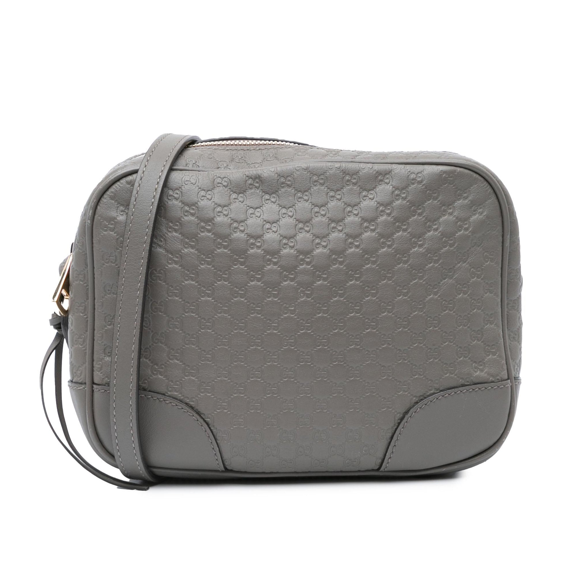 Gucci Microguccissima Bree Calf Grey Mini Crossbody Bag