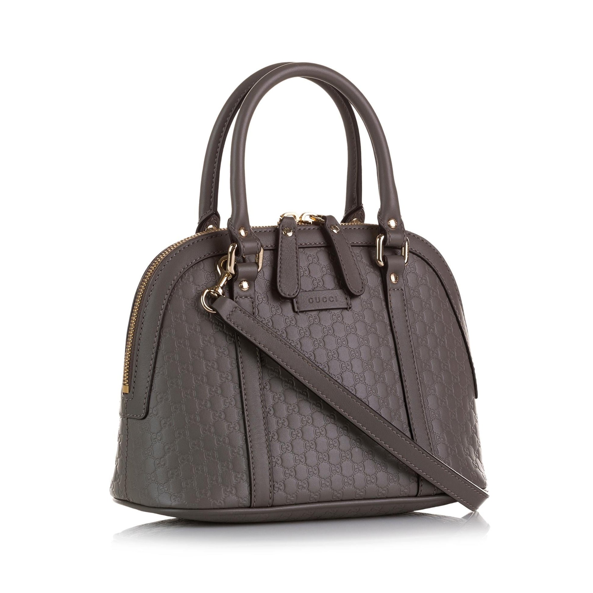 Gucci Microguccissima Dome SHG-TlWTcw Calf Grey Mini Satchel Bag