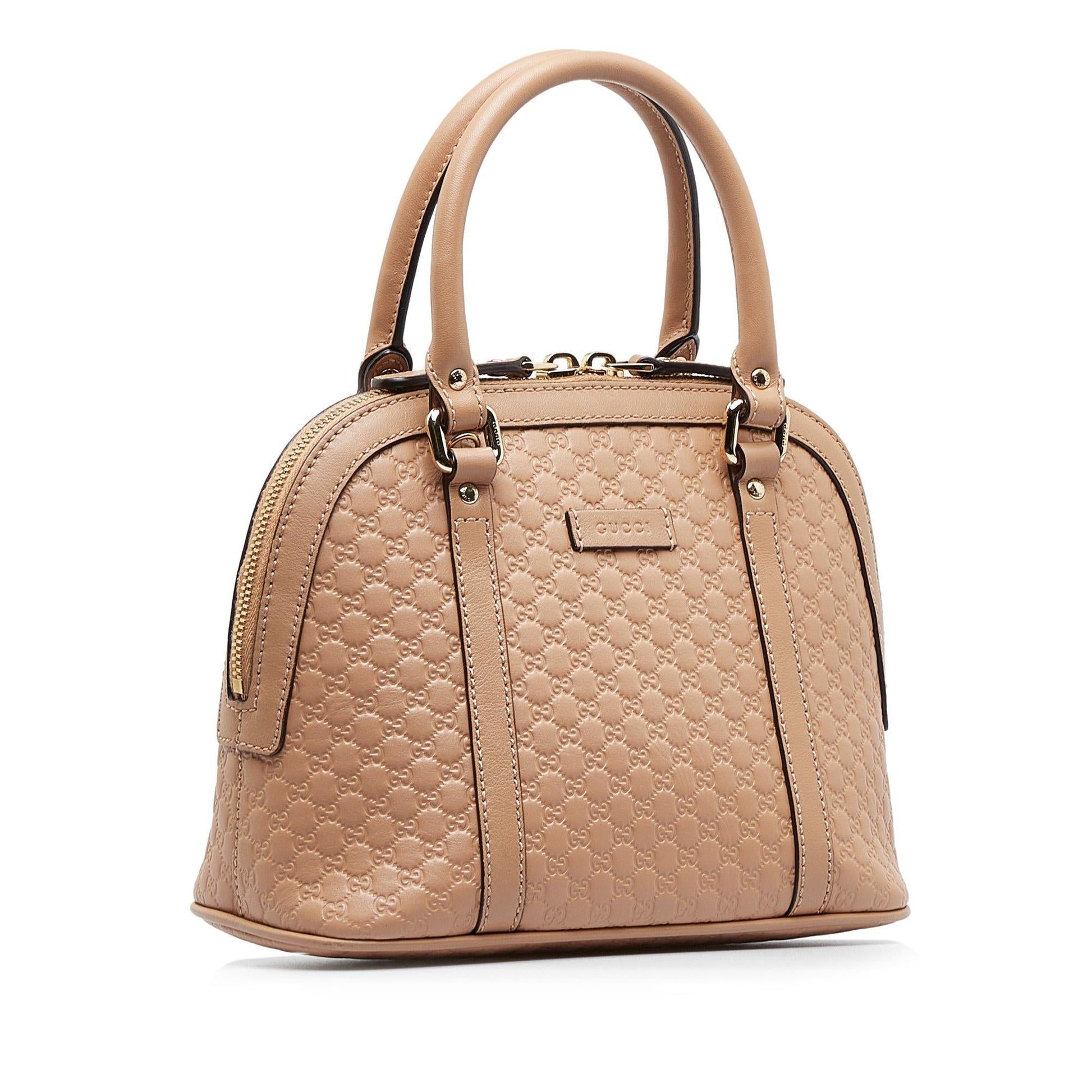 Gucci Microguccissima Dome SHG-zvA1OJ Calf Brown Mini Satchel Bag