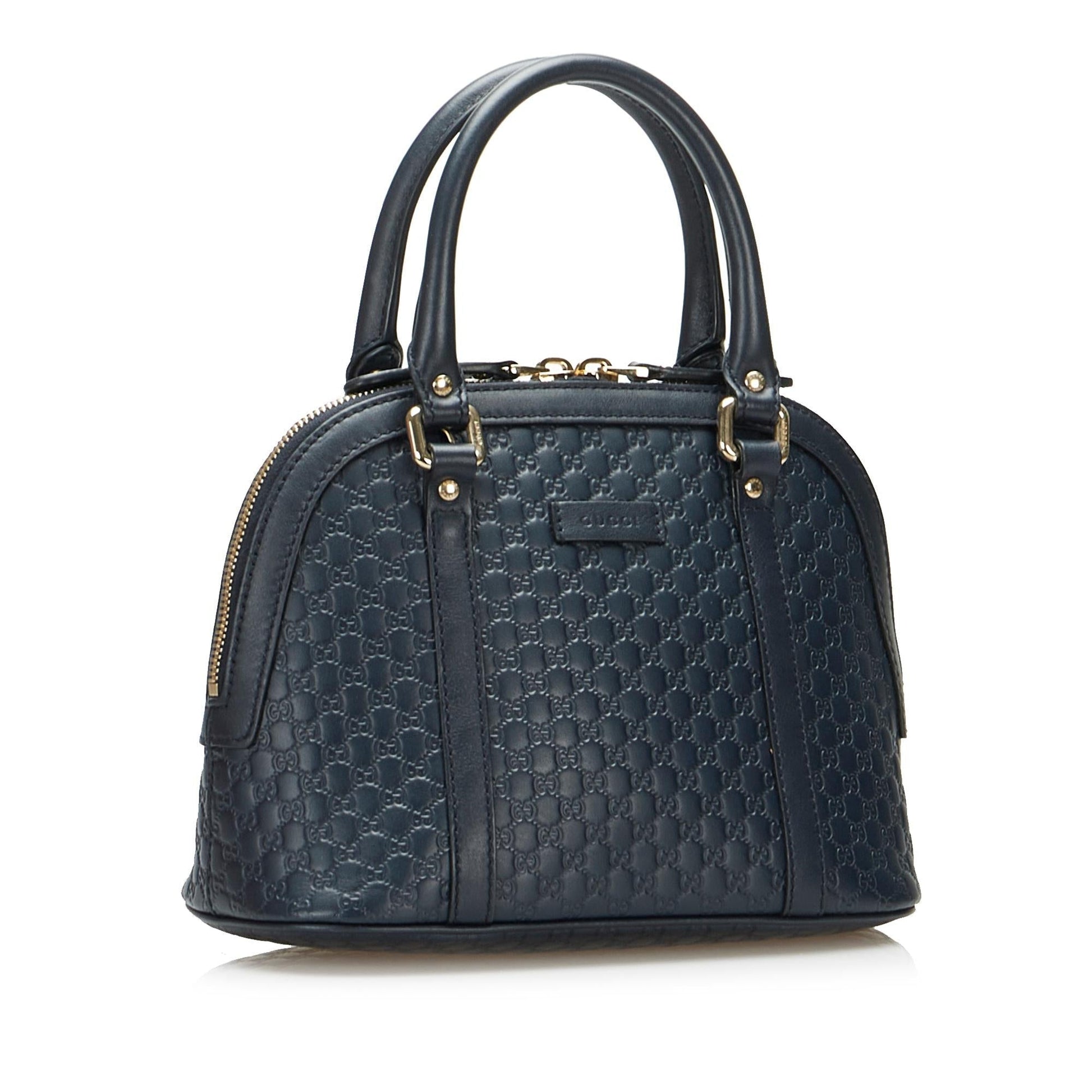 Gucci Microguccissima Dome SHG-YHaJus Calf Black Mini Satchel Bag
