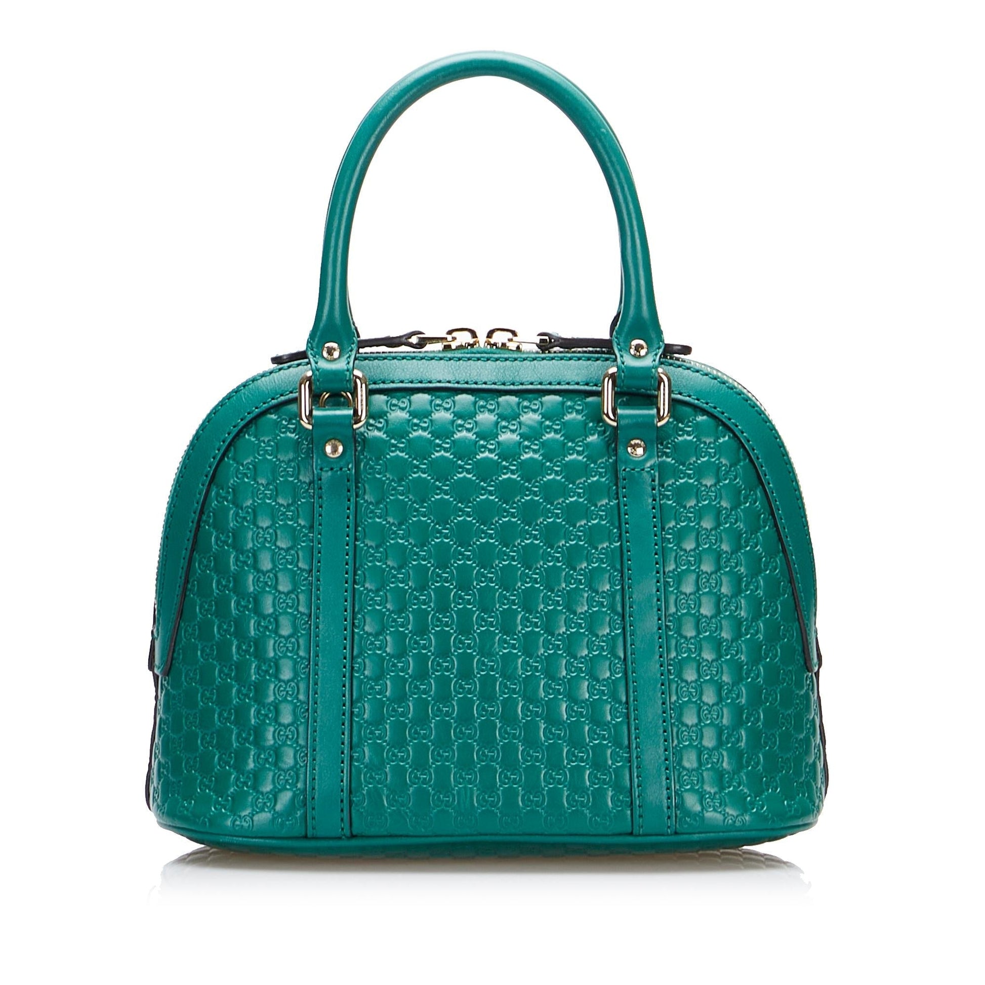 Gucci Microguccissima Dome SHG-N0rHob Calf Green Mini Satchel Bag