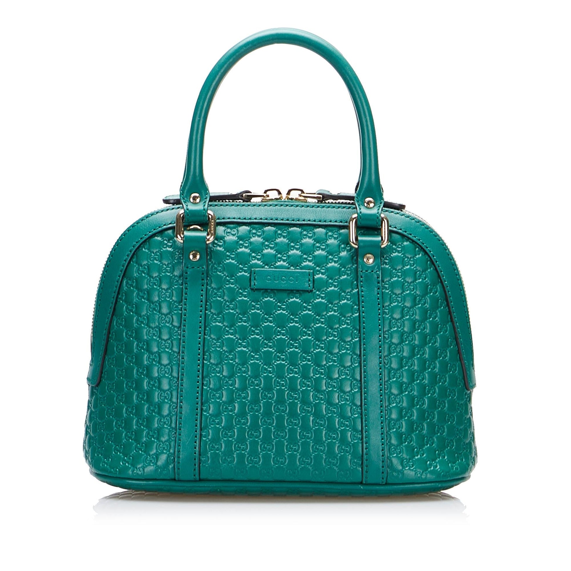 Gucci Microguccissima Dome SHG-N0rHob Calf Green Mini Satchel Bag