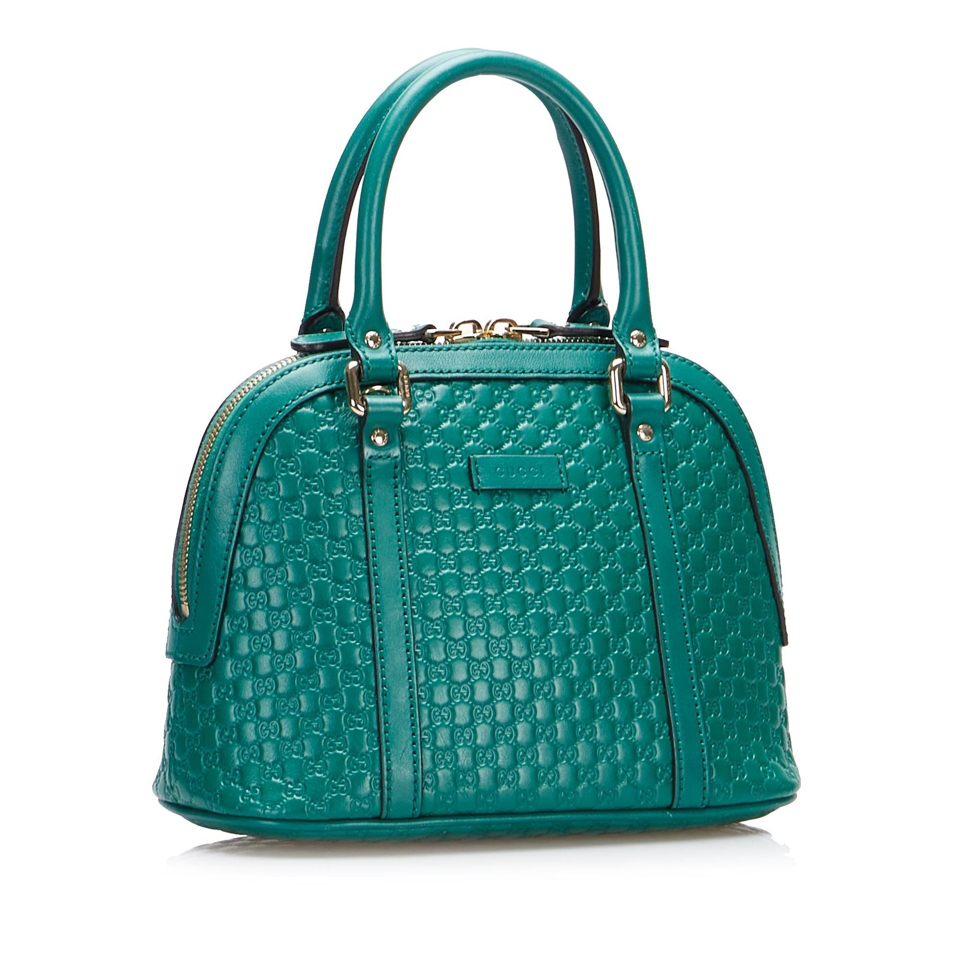 Gucci Microguccissima Dome SHG-N0rHob Calf Green Mini Satchel Bag