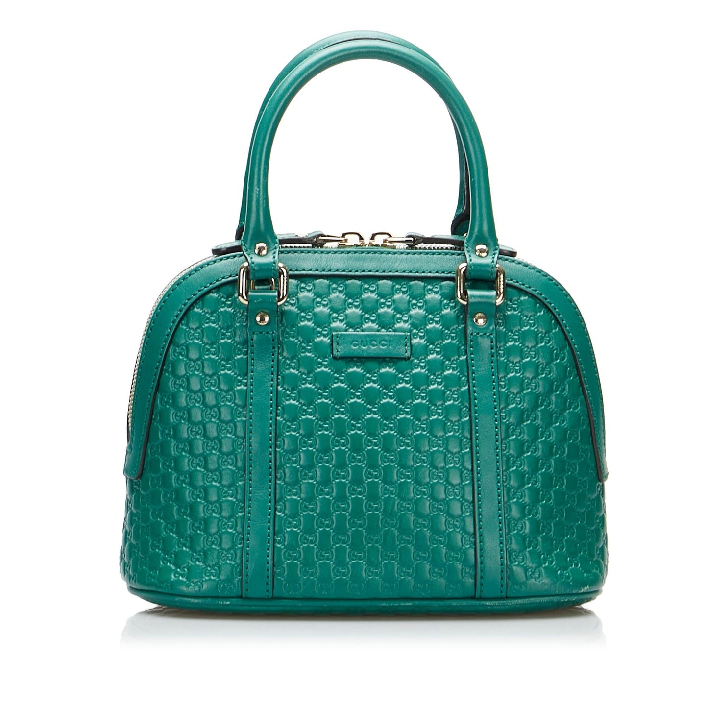 Gucci Microguccissima Dome SHG-0O0L9R Calf Green Mini Satchel Bag