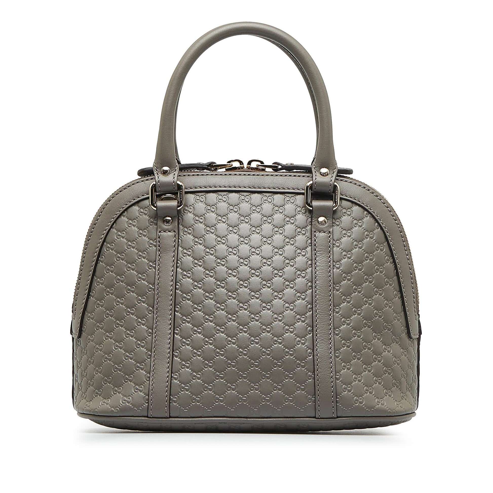 Gucci Microguccissima Dome SHG-rjPysy Calf Grey Mini Satchel Bag