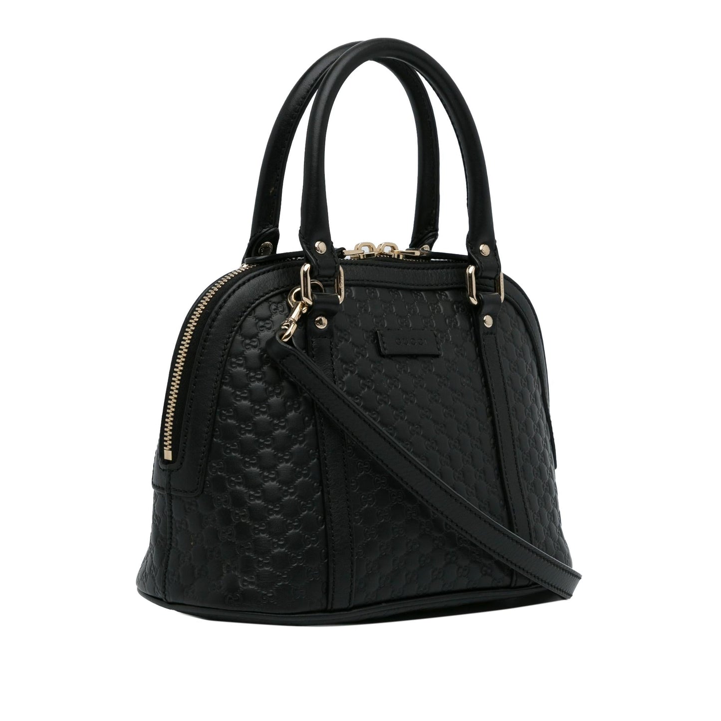 Gucci Microguccissima Dome SHG-5mVqqh Calf Black Mini Satchel Bag