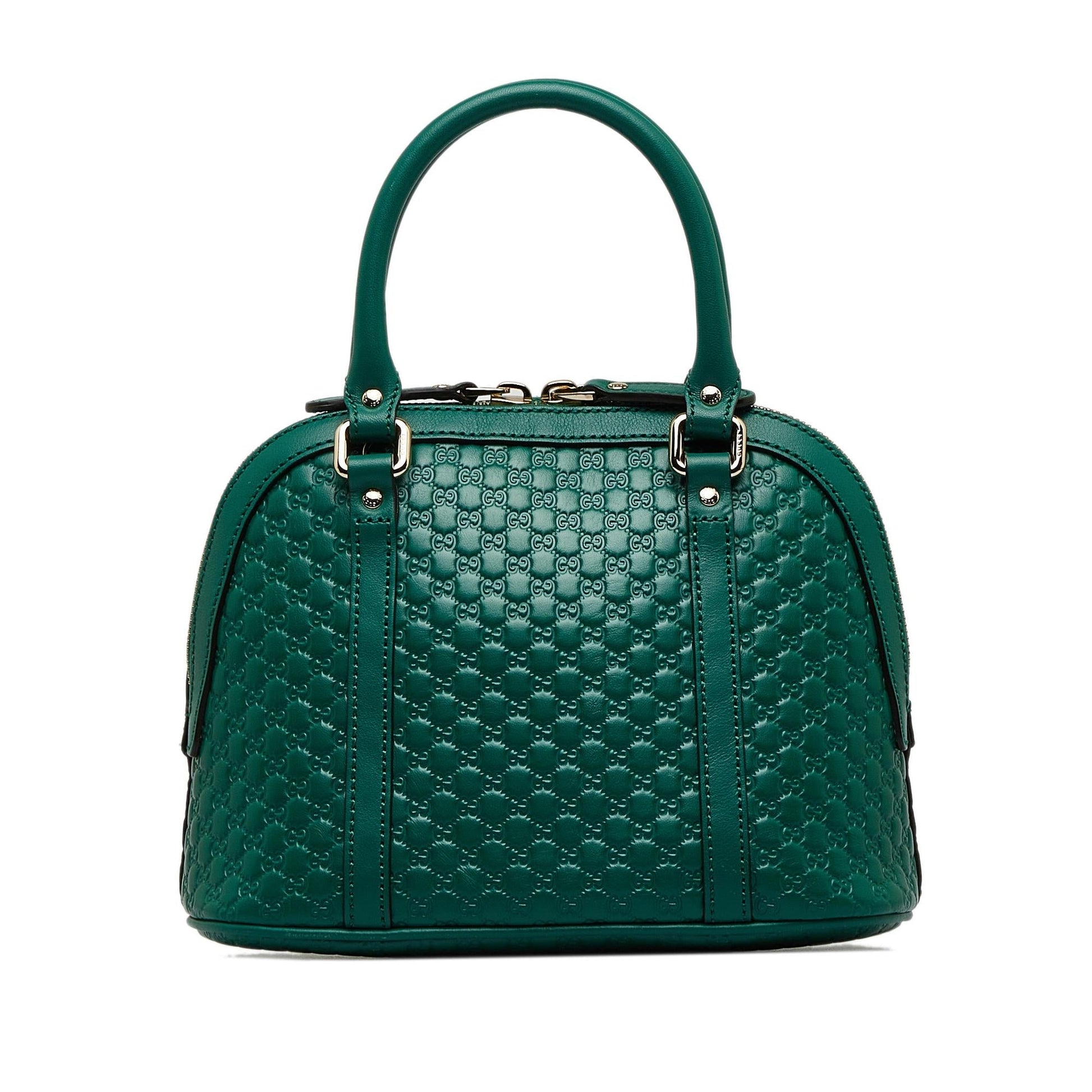 Gucci Microguccissima Dome SHG-ZQJj2v Calf Green Mini Satchel Bag
