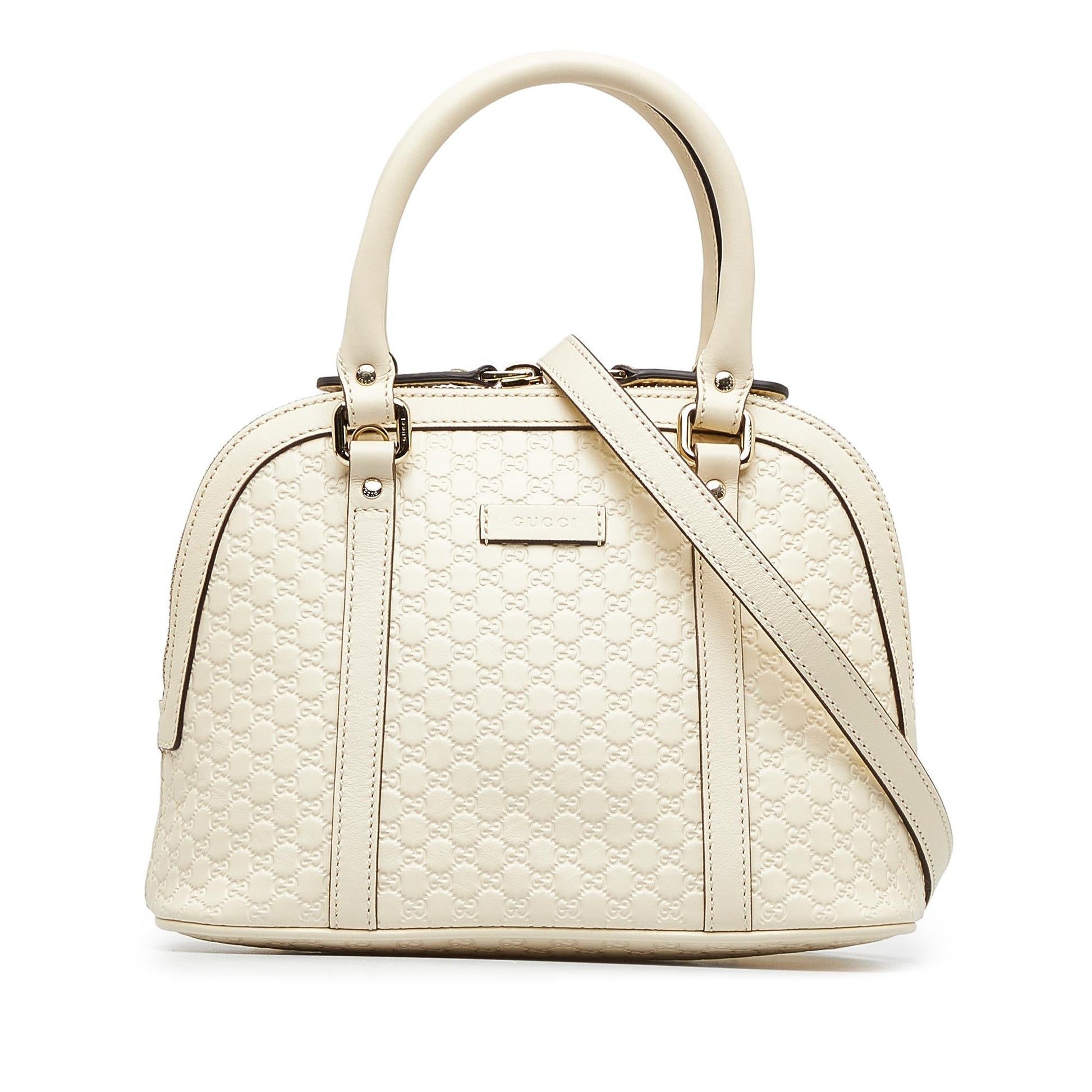 Gucci Microguccissima Dome SHG-ZGLYfV Calf White Mini Satchel Bag