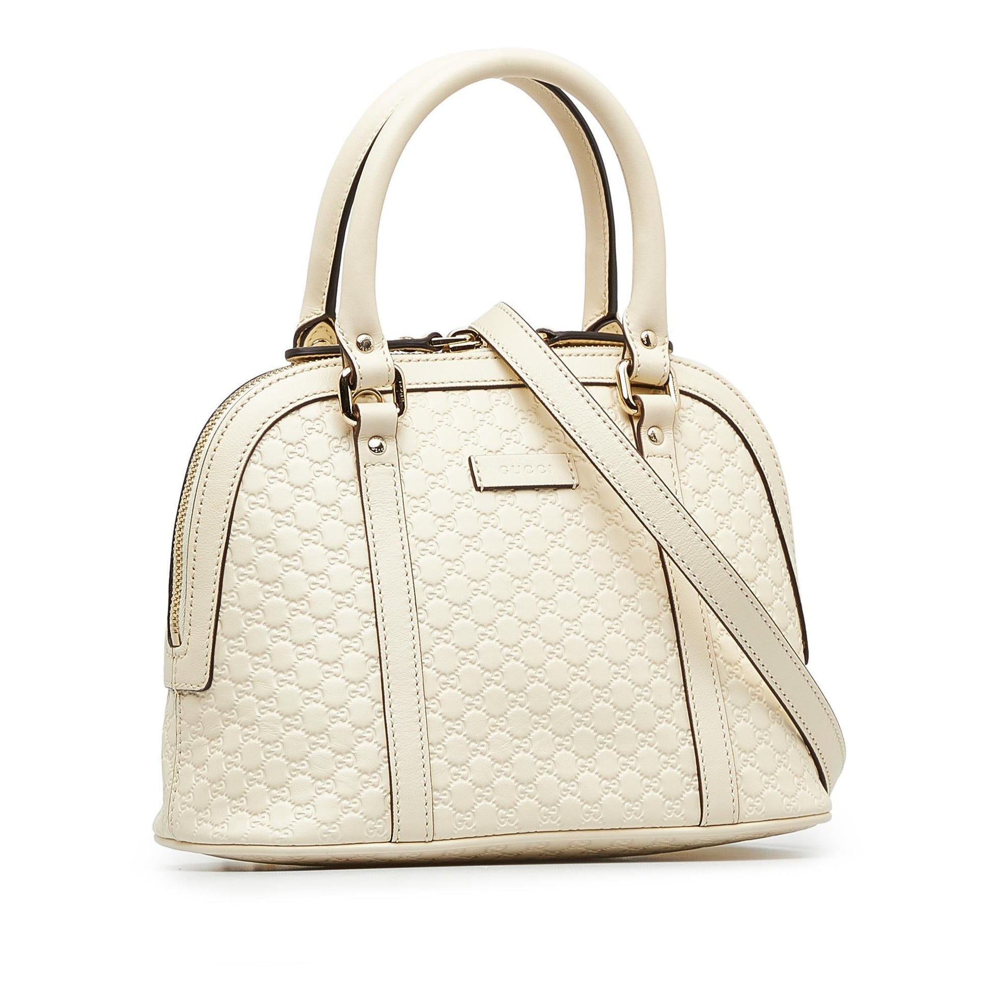 Gucci Microguccissima Dome SHG-ZGLYfV Calf White Mini Satchel Bag
