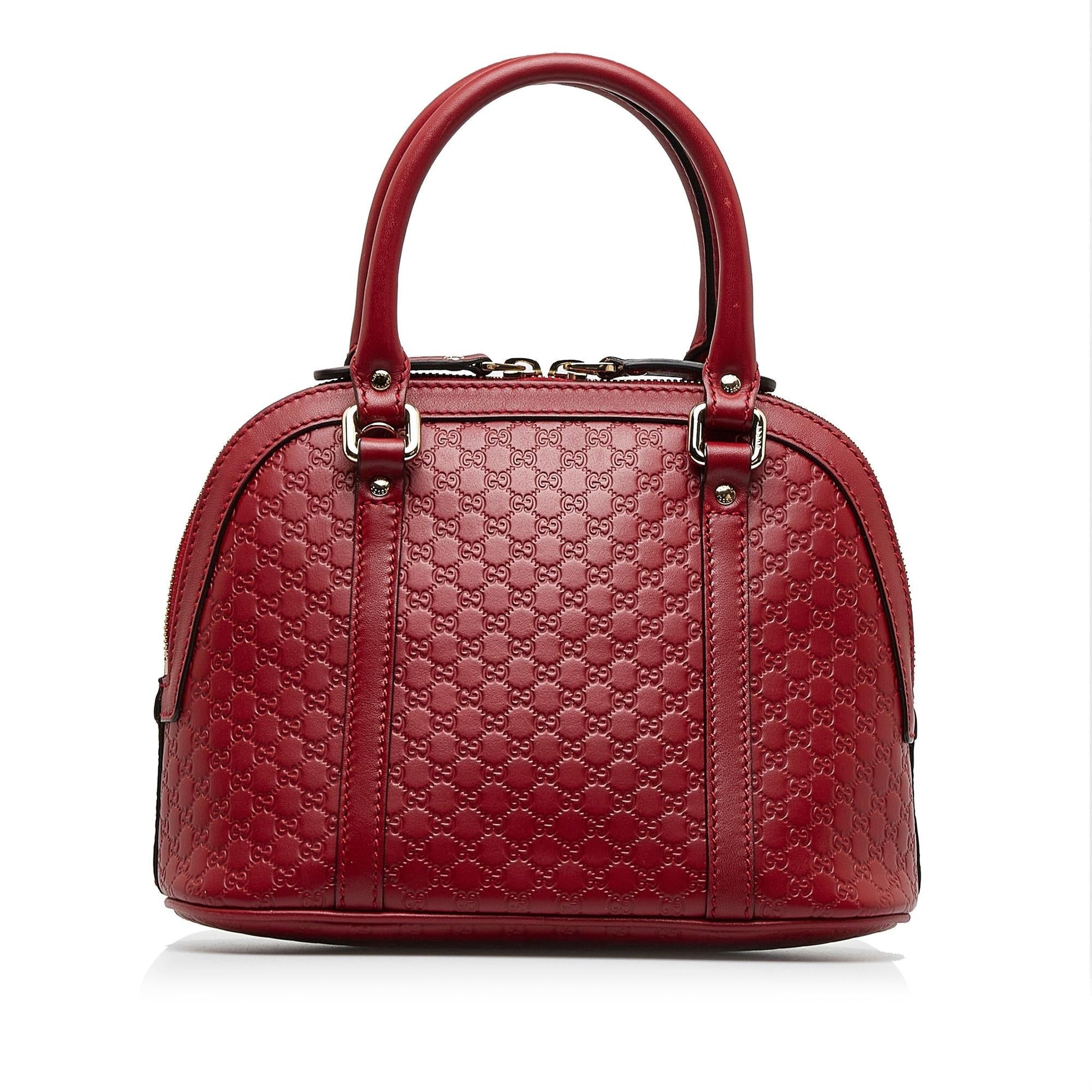 Gucci Microguccissima Dome SHG-wWUzJF Calf Red Mini Satchel Bag