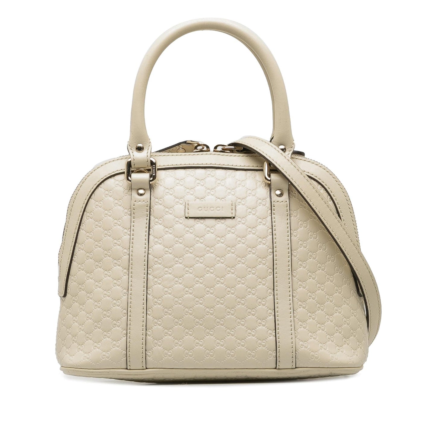 Gucci Microguccissima Dome SHG-0OSbh2 Calf White Mini Satchel Bag