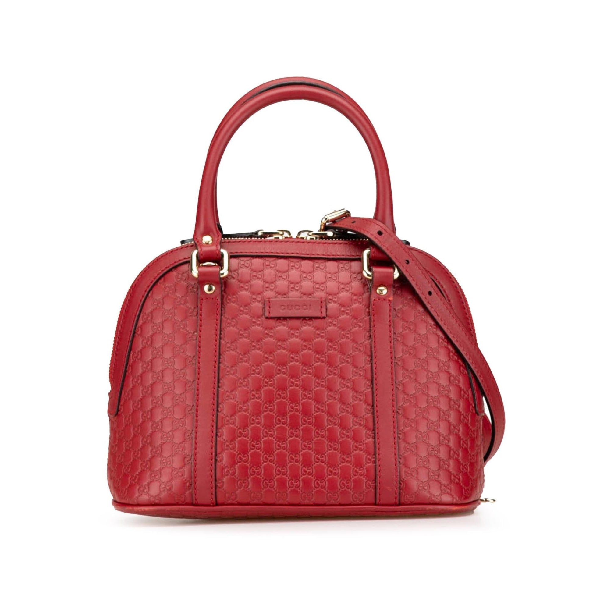 Gucci Microguccissima Dome Calf Red Mini Satchel Bag Satchel 1