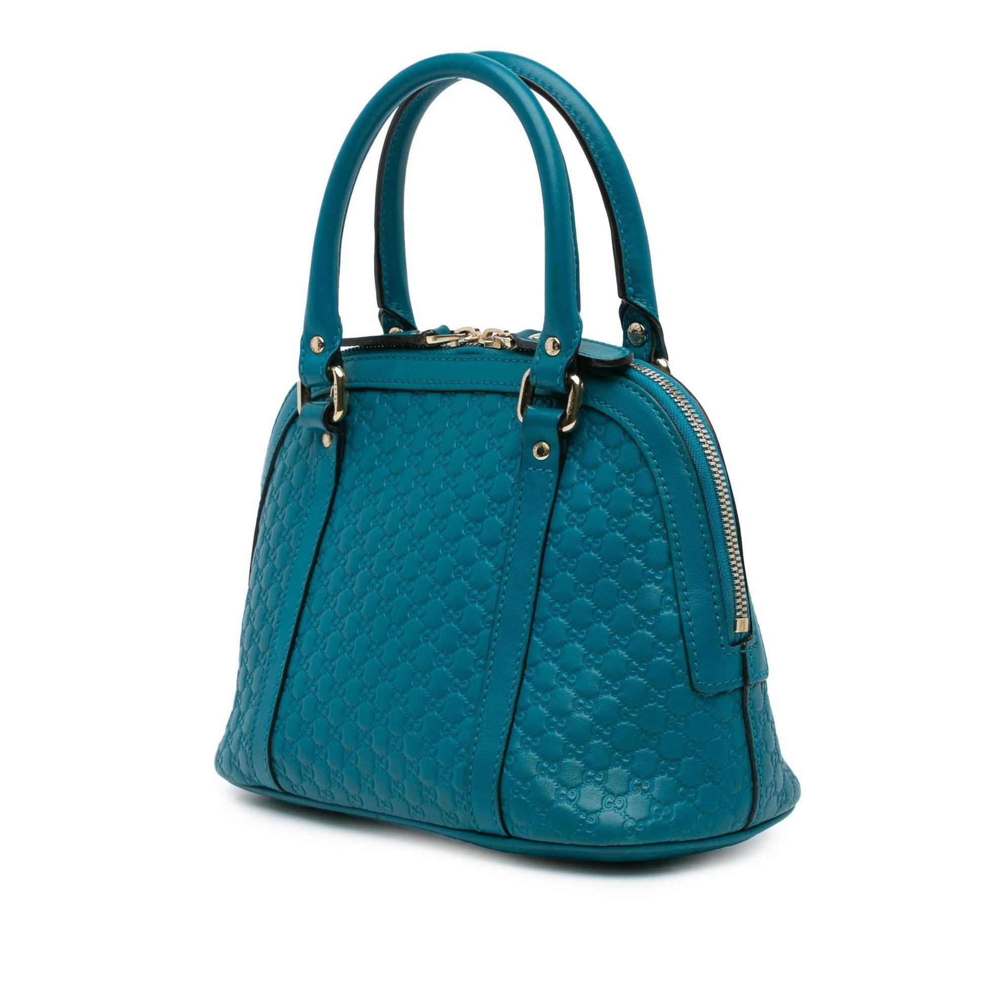 Gucci Microguccissima Dome Calf Blue Mini Satchel Bag Satchel 7
