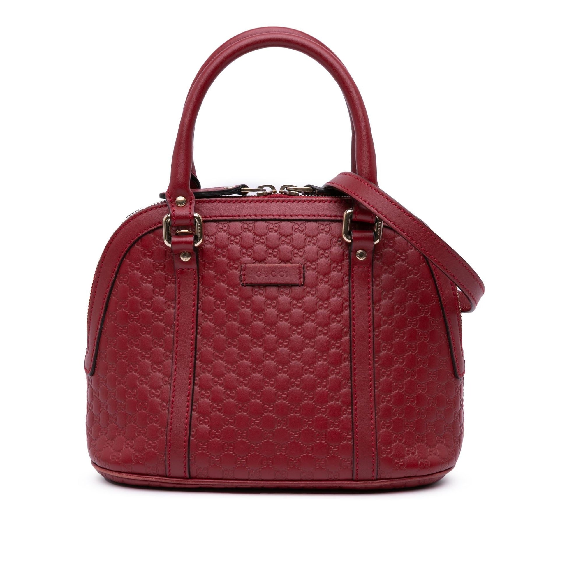 Gucci Microguccissima Dome Calf Red Mini Satchel Bag Satchel 9