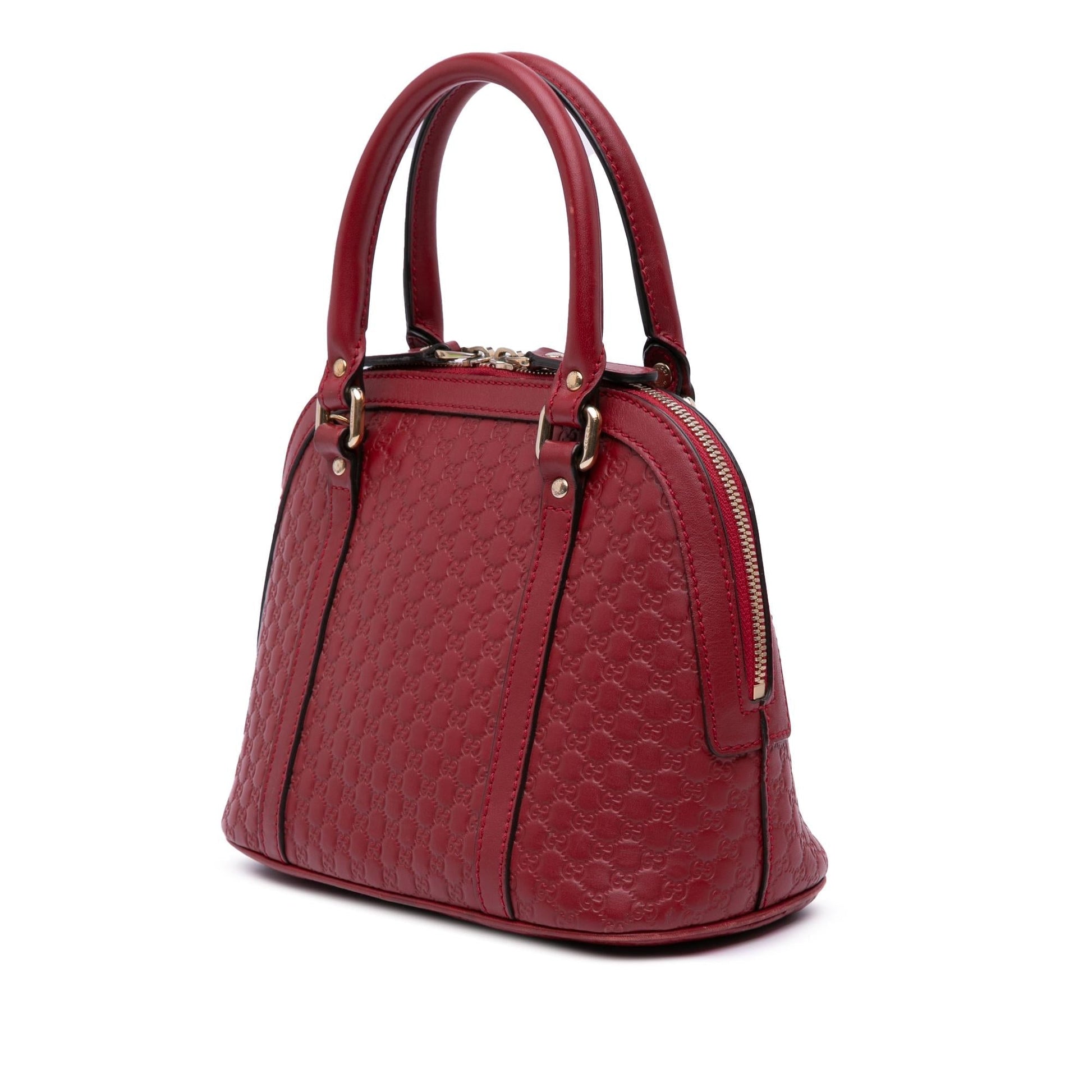 Gucci Microguccissima Dome Calf Red Mini Satchel Bag Satchel 9