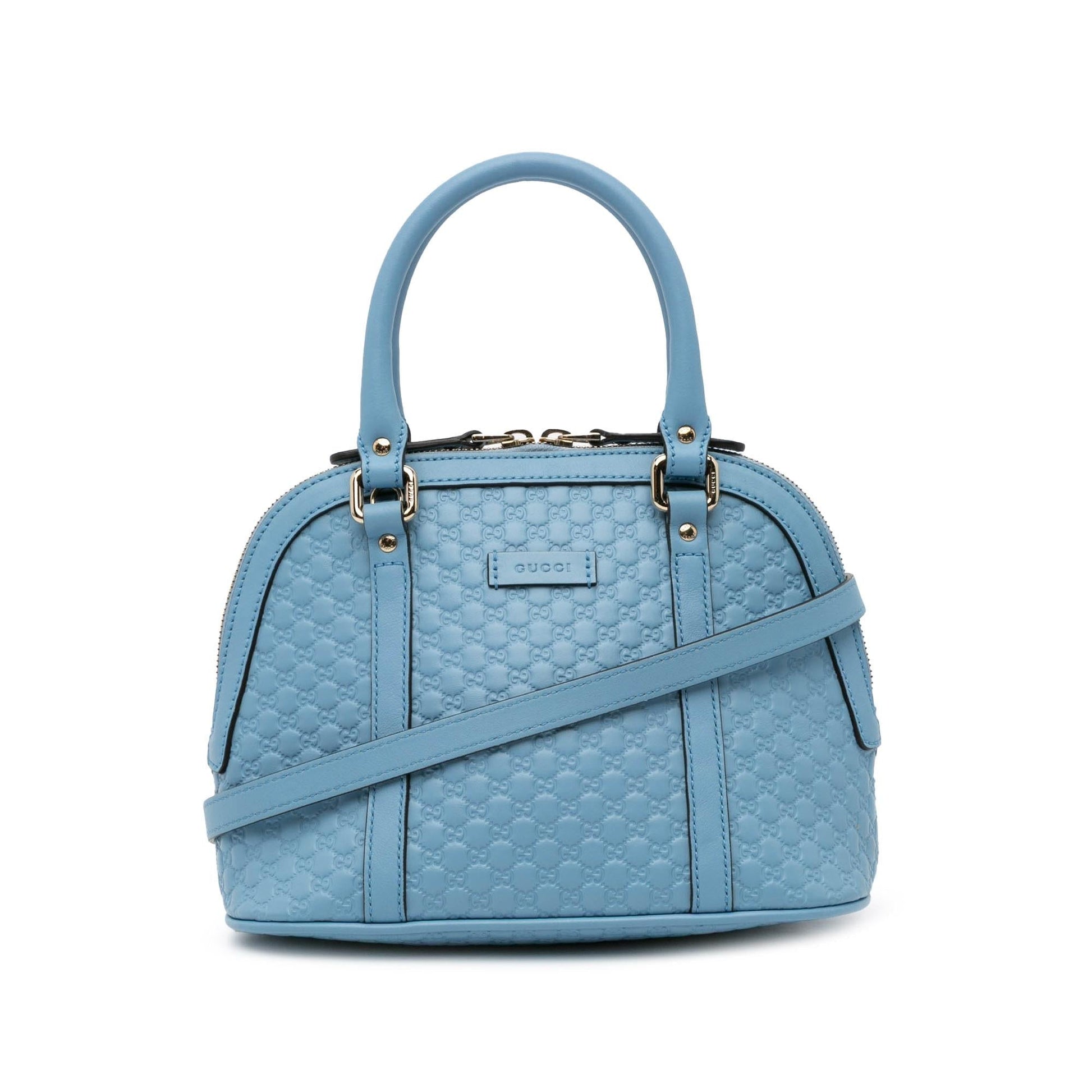 Gucci Microguccissima Dome Calf Blue Mini Satchel Bag Satchel 11