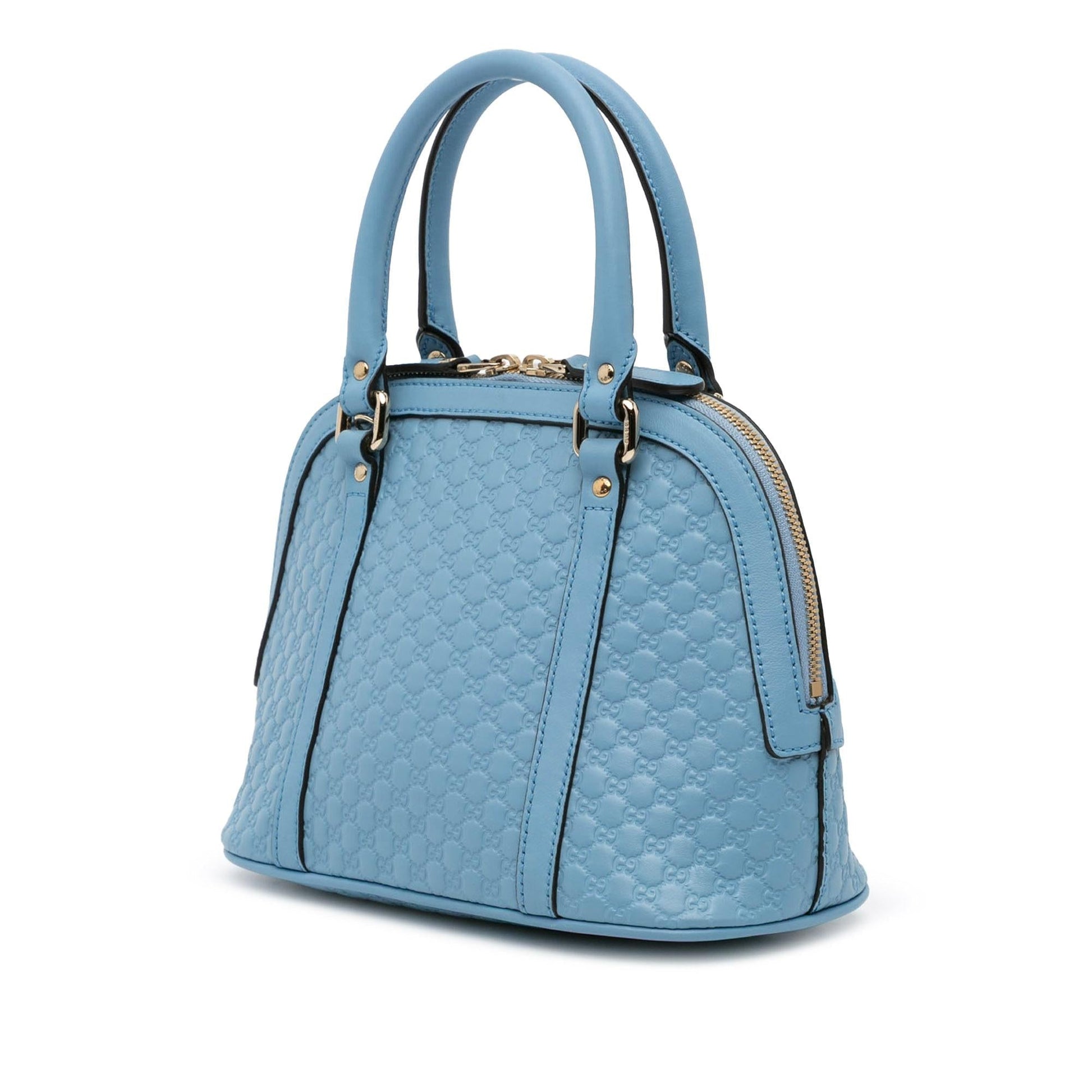 Gucci Microguccissima Dome Calf Blue Mini Satchel Bag Satchel 11