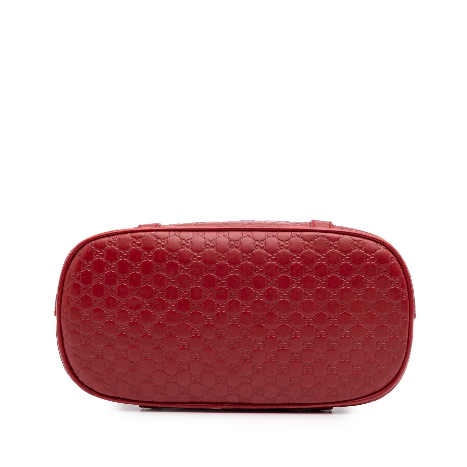 Gucci Microguccissima Dome Calf Red Mini Satchel Bag