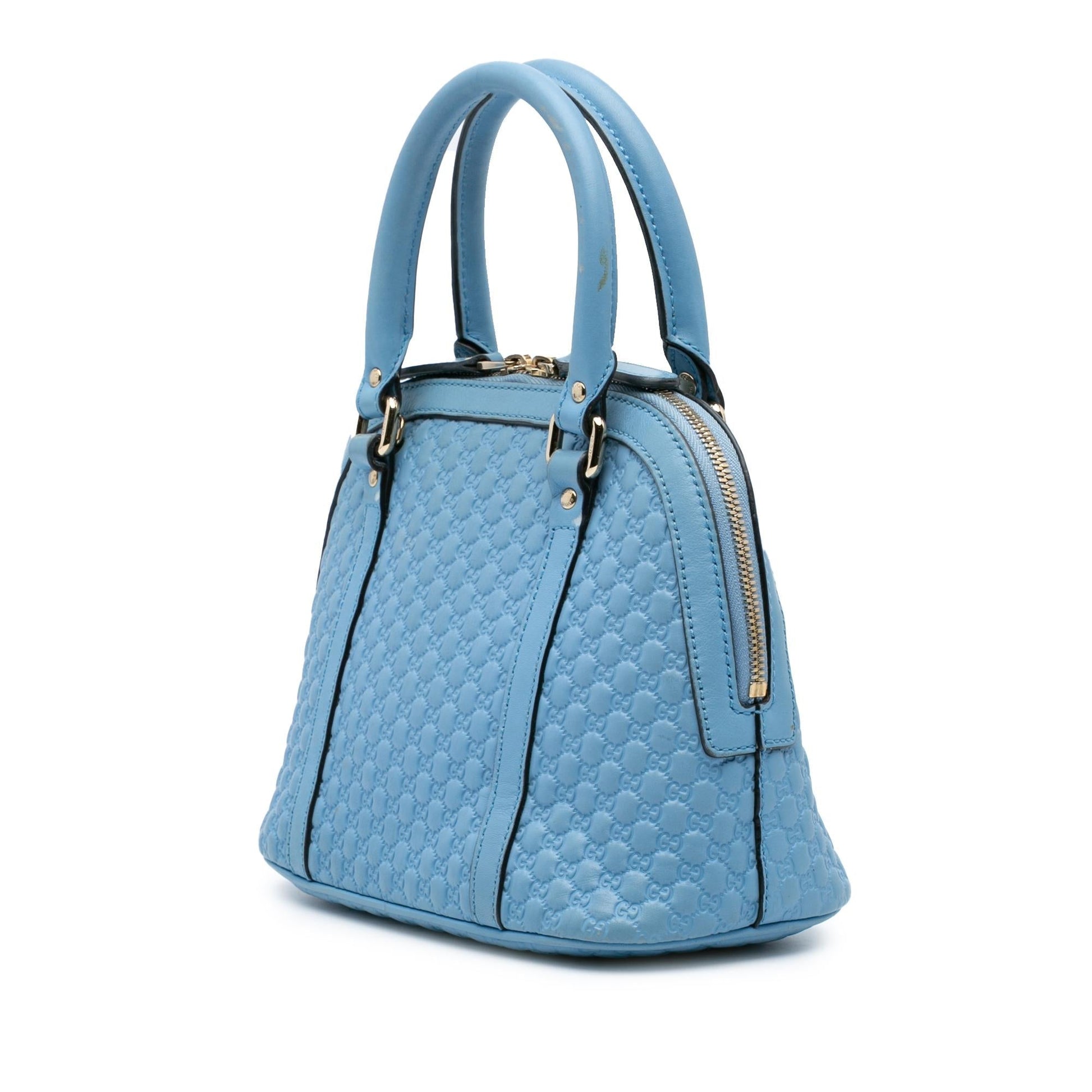 Gucci Microguccissima Dome Calf Blue Mini Satchel Bag Satchel 18