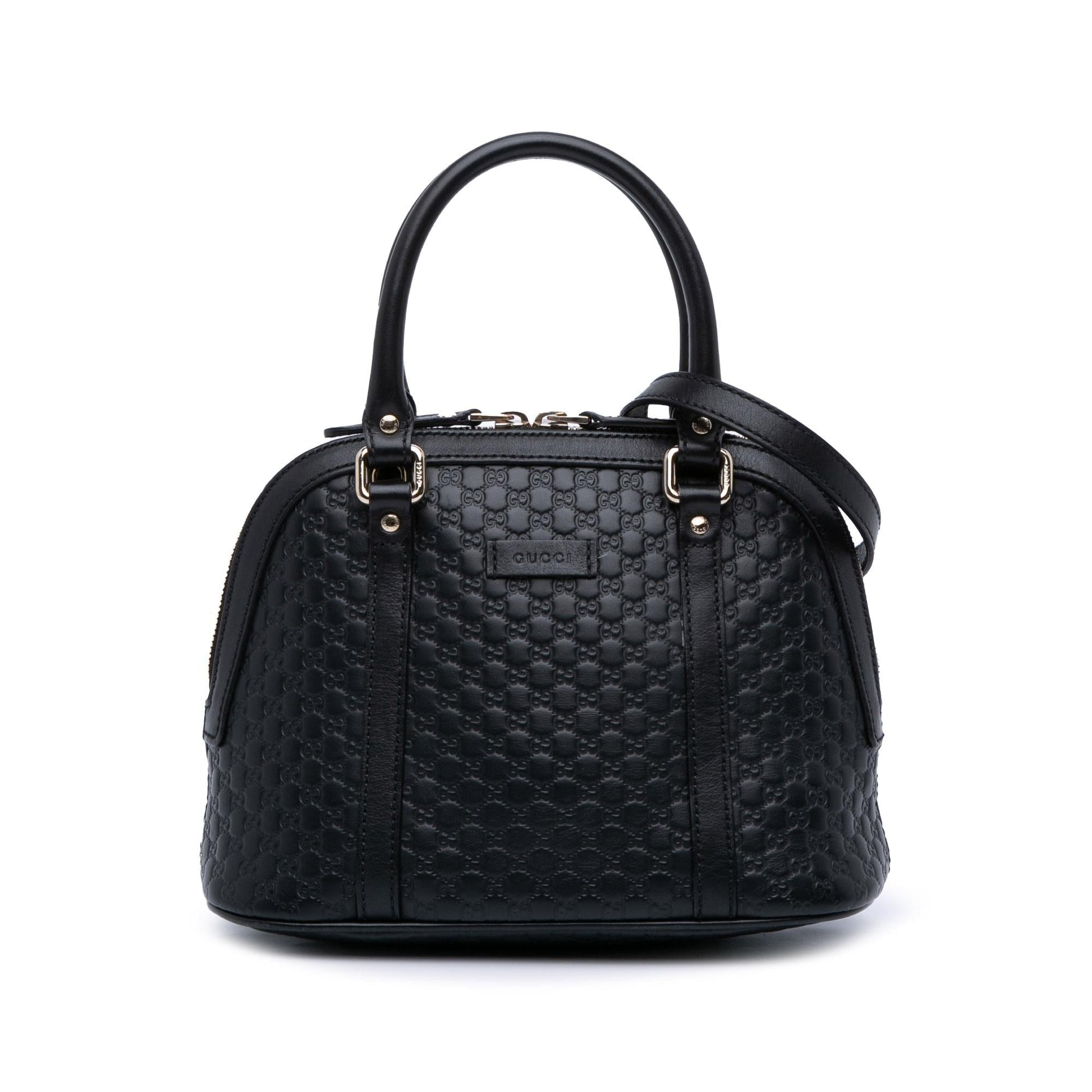 Gucci Microguccissima Dome Calf Black Mini Satchel Bag