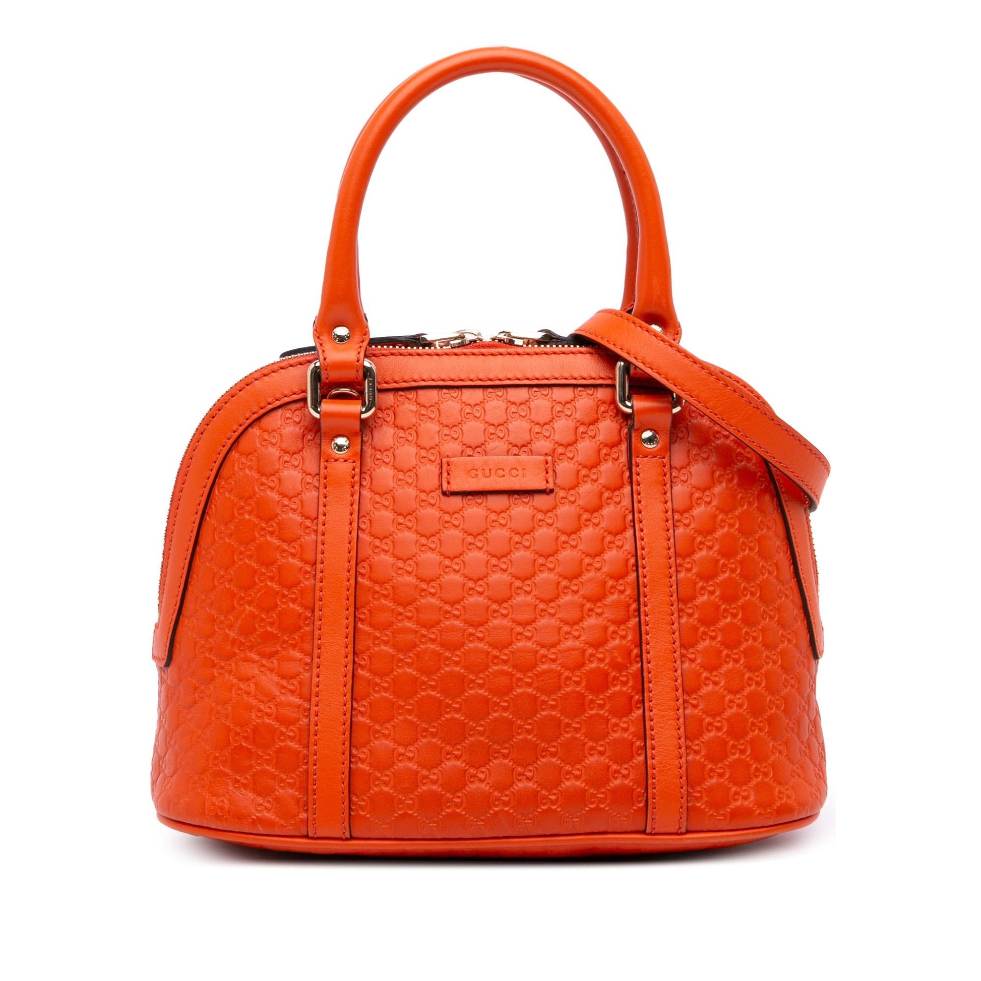 Gucci Microguccissima Dome Calf Orange Mini Satchel Bag