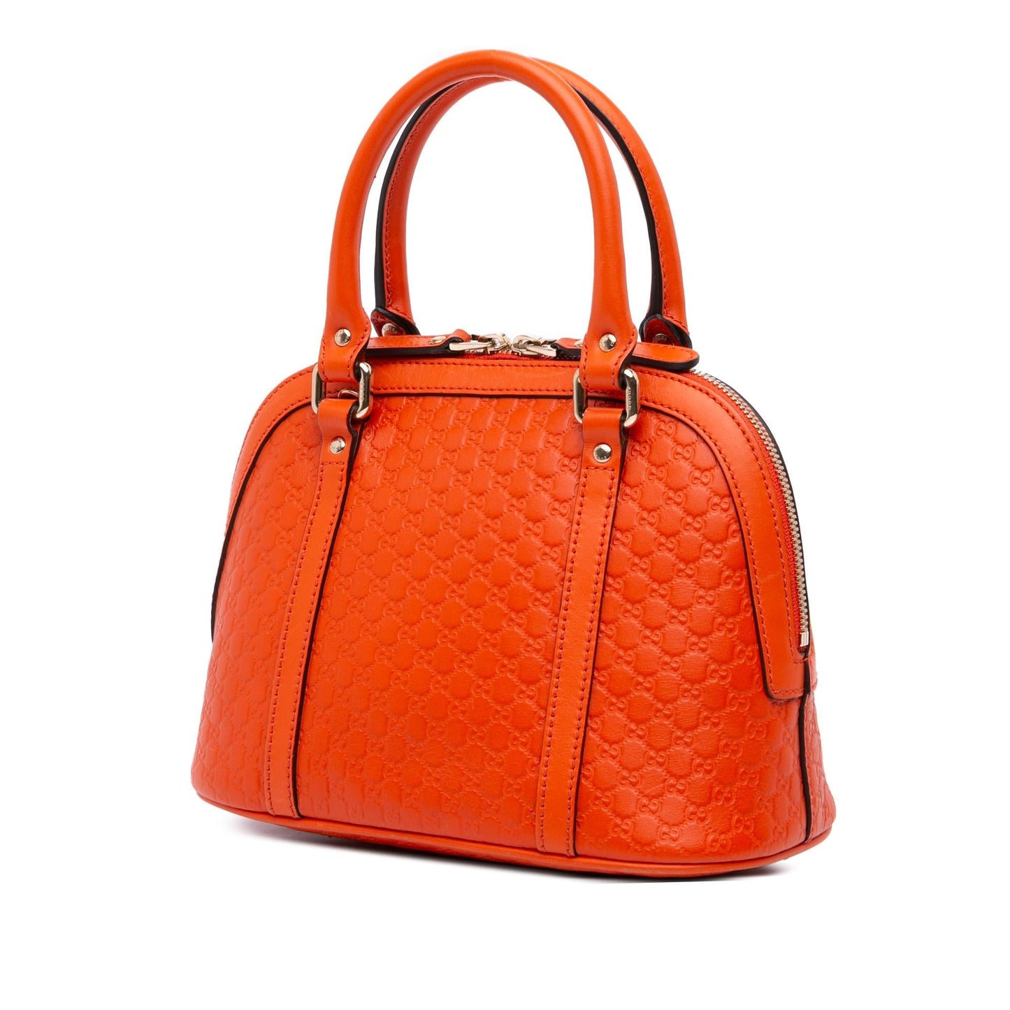 Gucci Microguccissima Dome Calf Orange Mini Satchel Bag