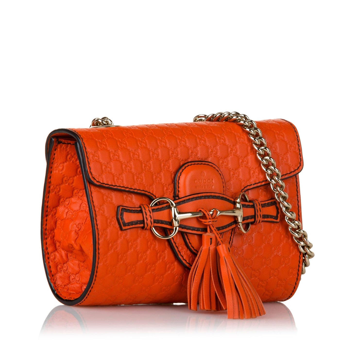 Gucci Microguccissima Emily SHG Calf Orange Mini Crossbody Bag