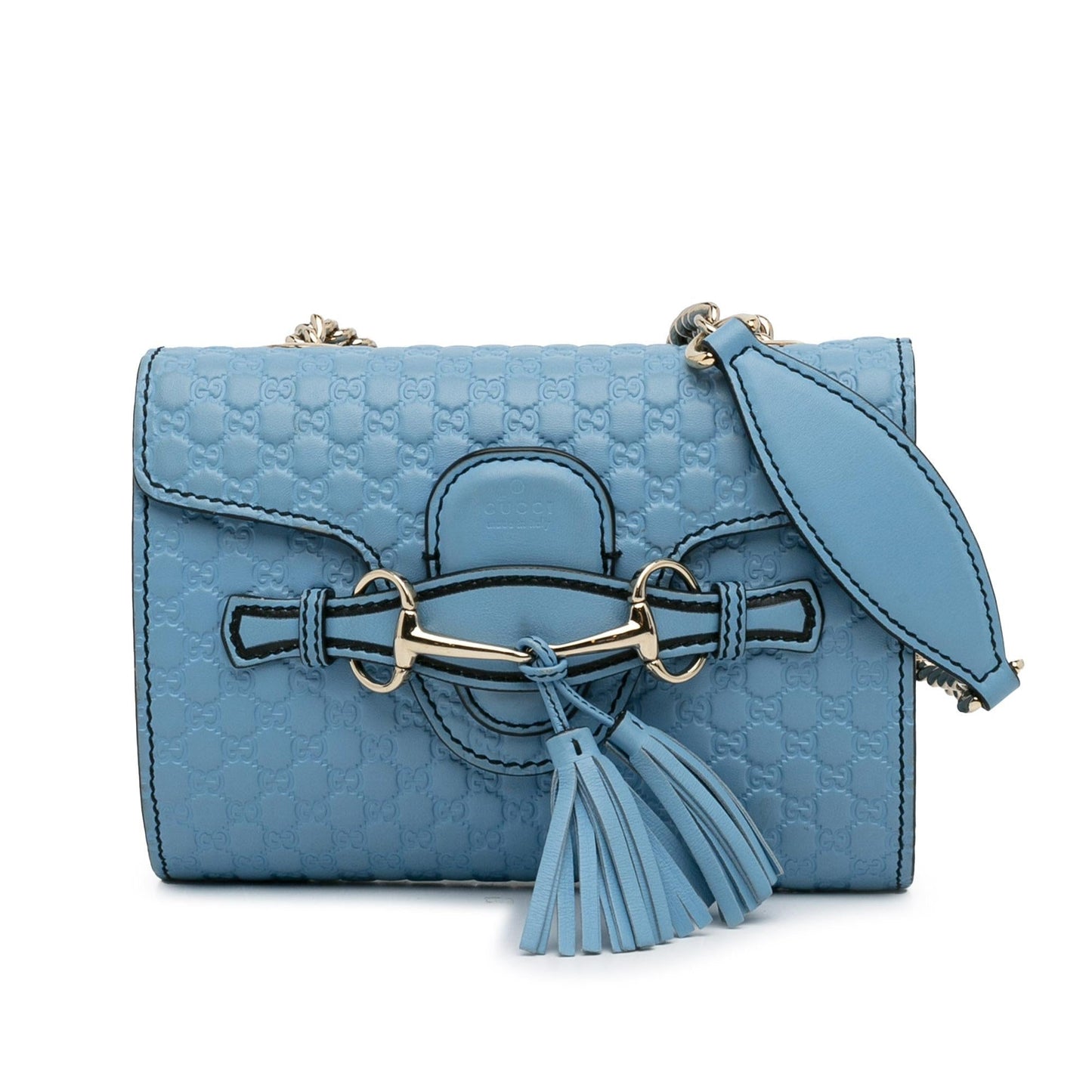 Gucci Microguccissima Emily SHG-d63GRv Calf Blue Mini Crossbody Bag
