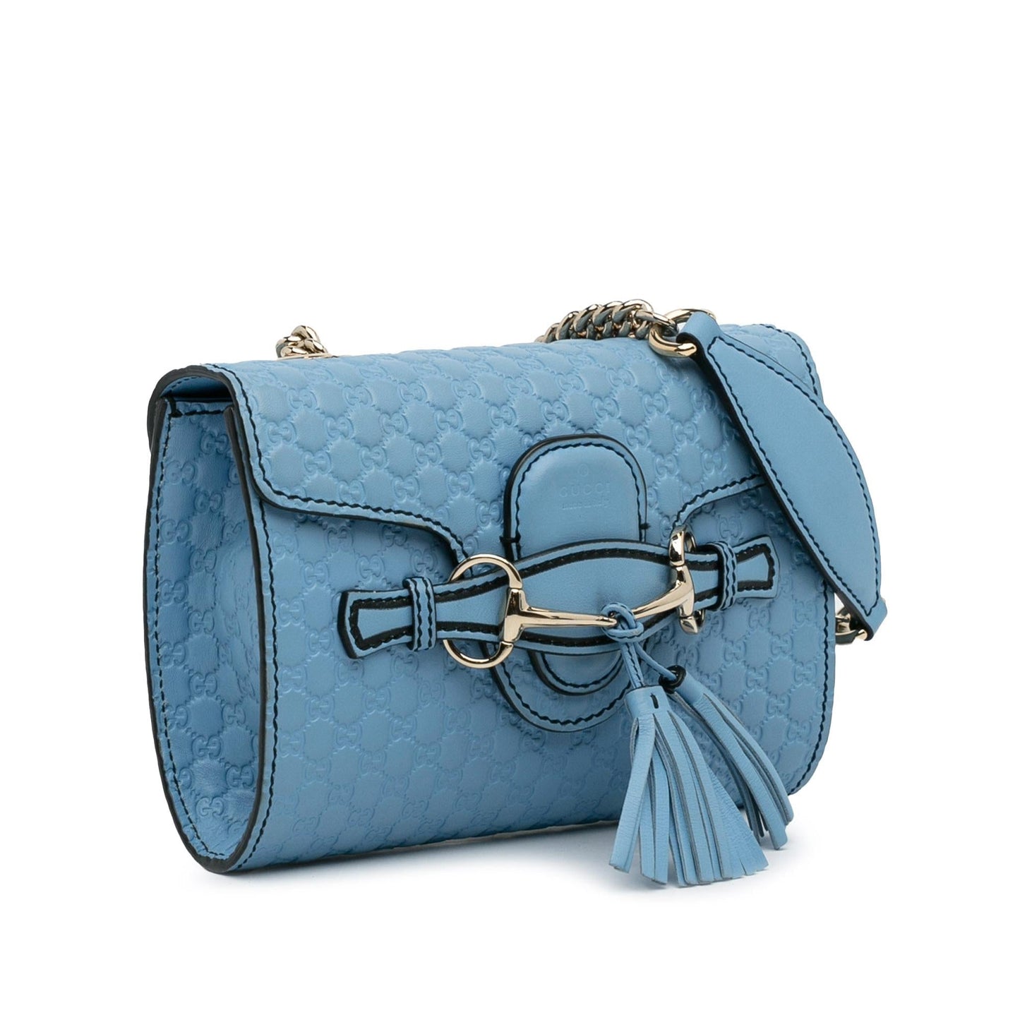 Gucci Microguccissima Emily SHG-d63GRv Calf Blue Mini Crossbody Bag