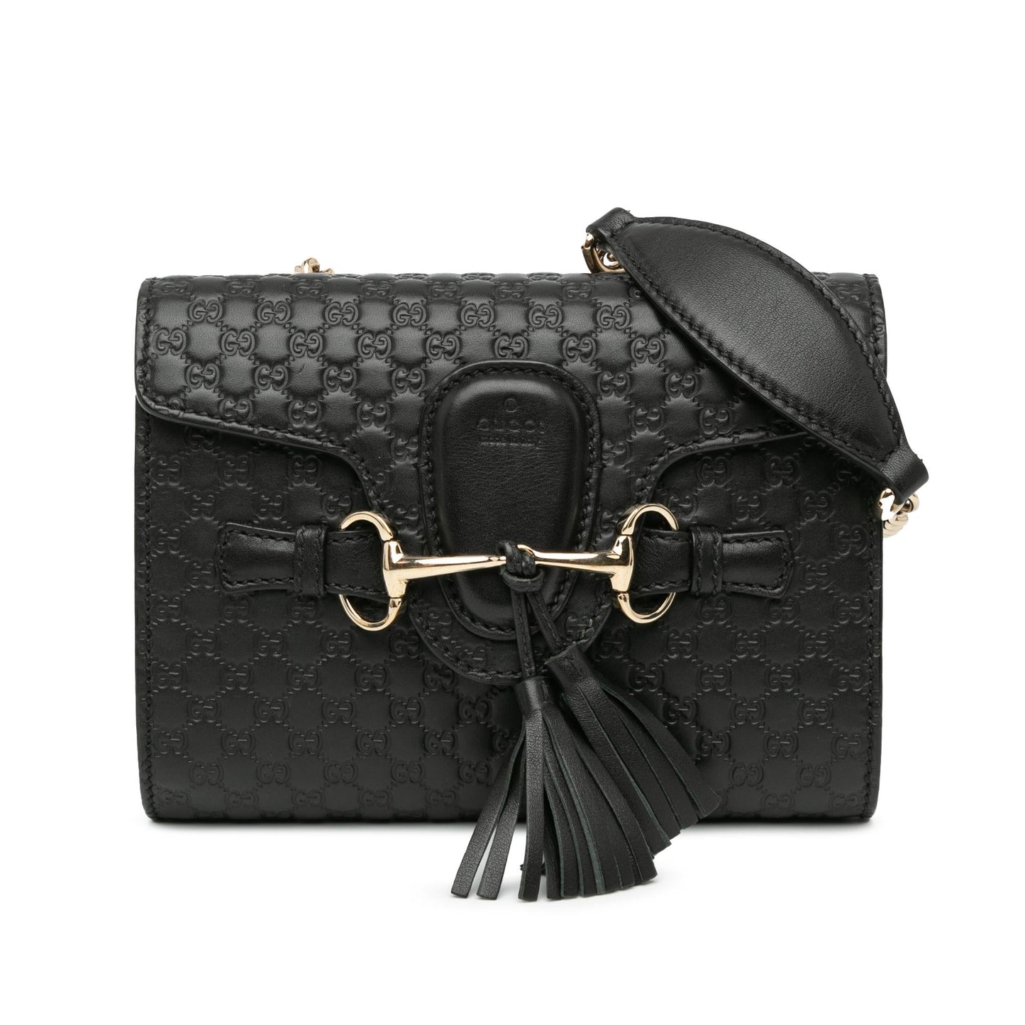 Gucci Microguccissima Emily SHG-4pYMek Calf Black Mini Crossbody Bag
