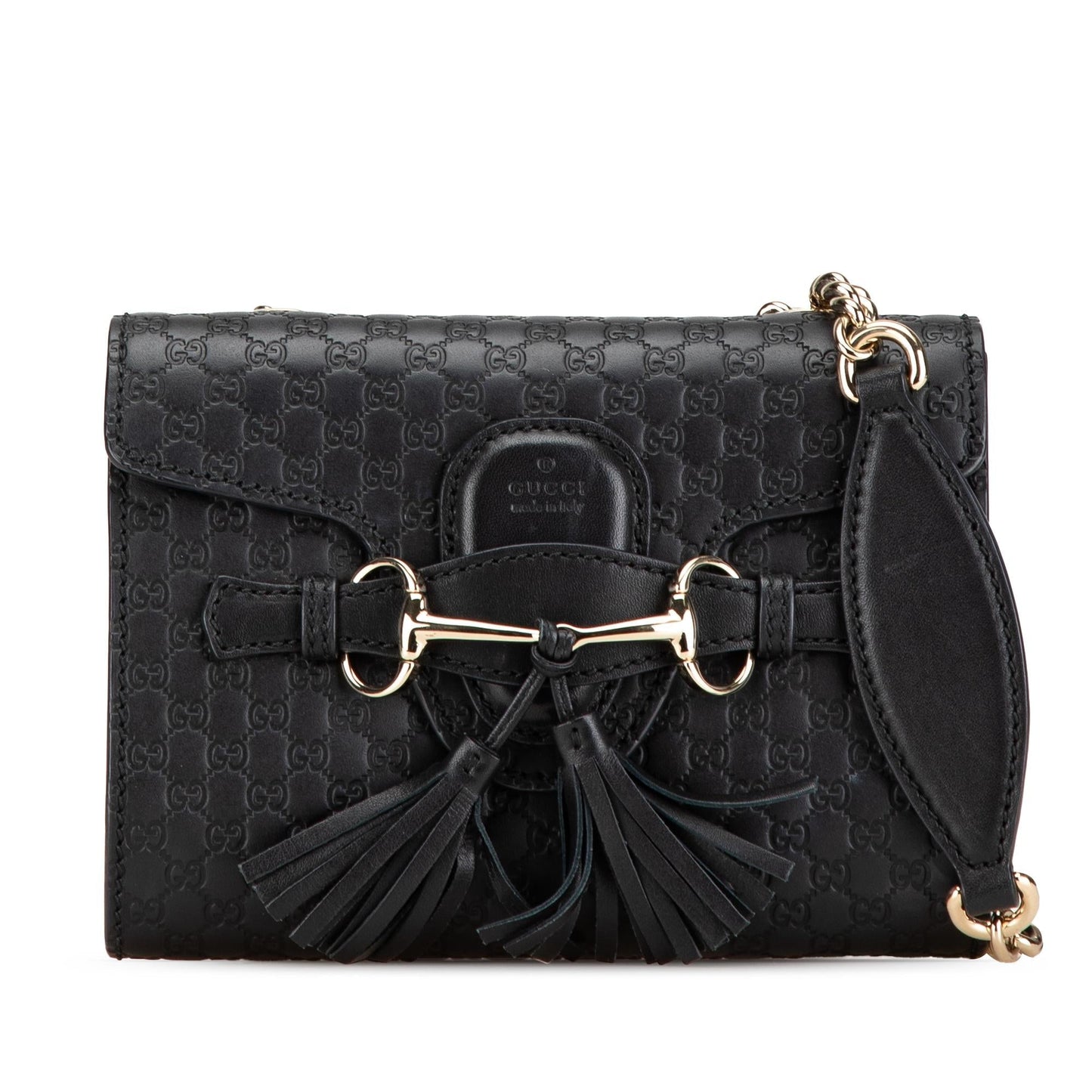Gucci Microguccissima Emily SHG-YwpERH Calf Black Mini Crossbody Bag