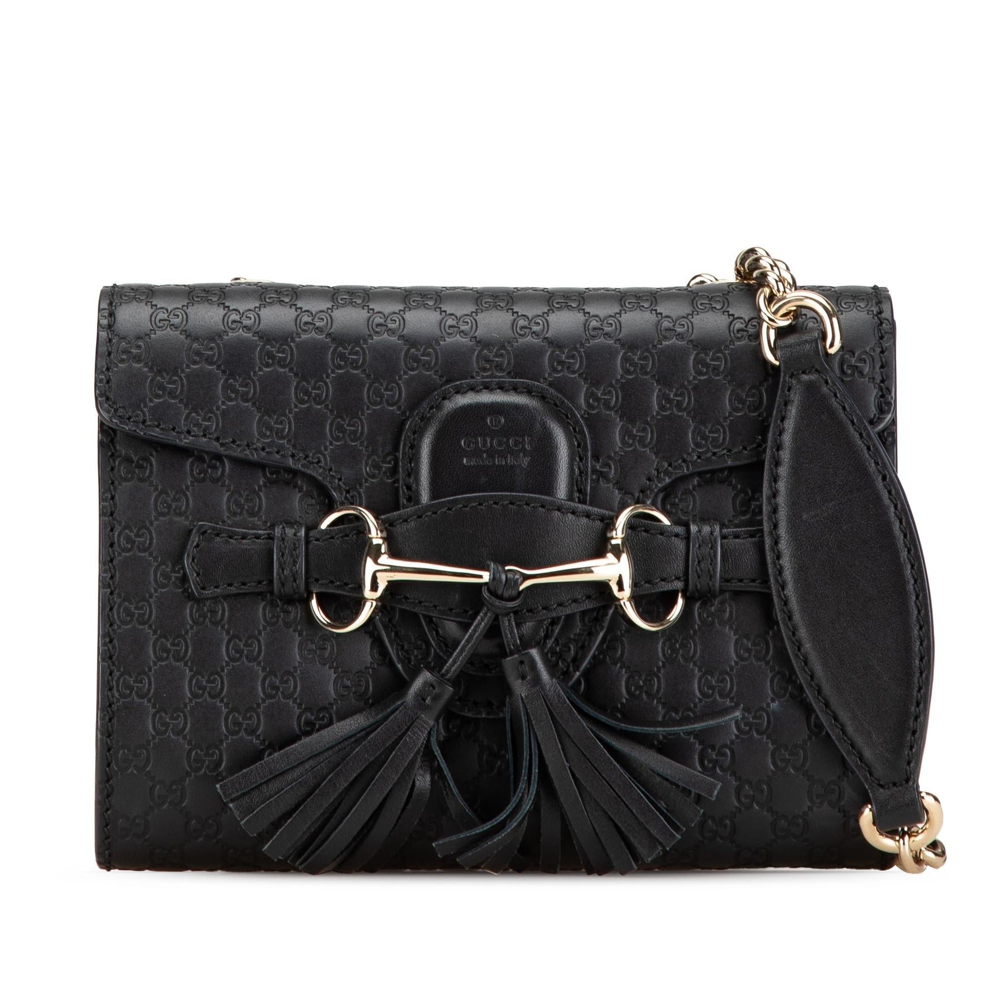 Gucci Microguccissima Emily SHG-YwpERH Calf Black Mini Crossbody Bag