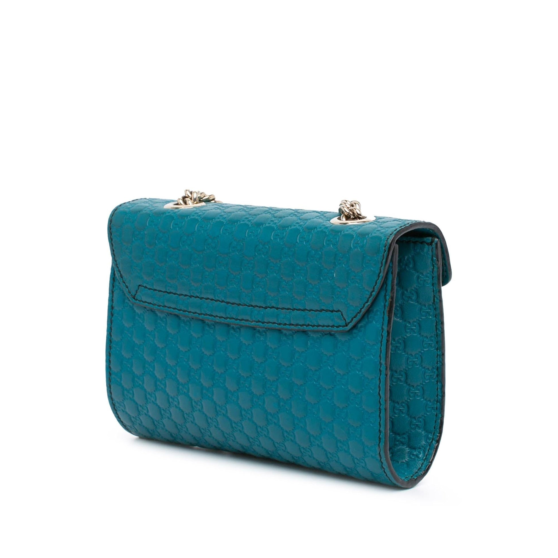 Gucci Microguccissima Emily Calf Blue Mini Crossbody Bag Emily Crossbody