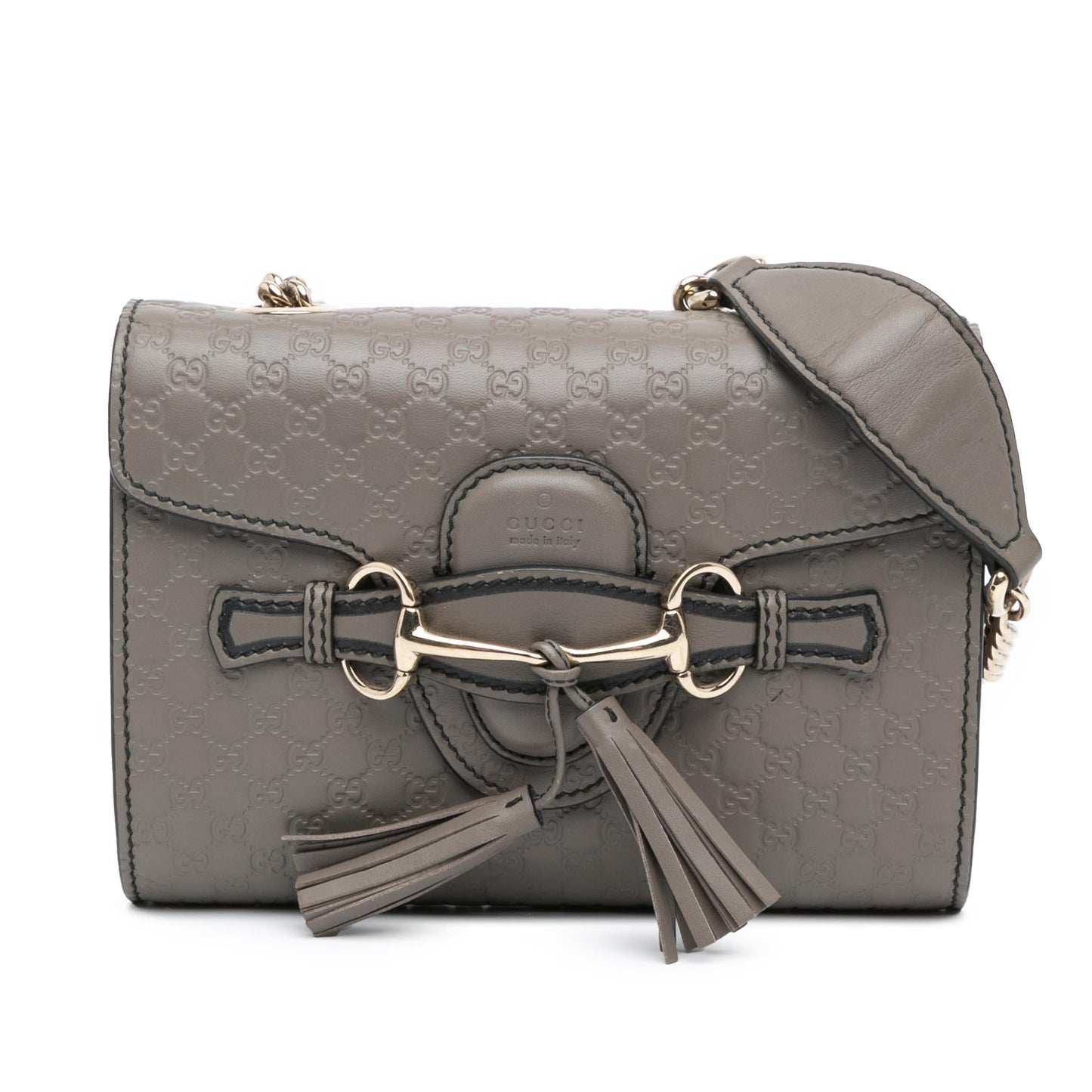 Gucci Microguccissima Emily Calf Grey Mini Crossbody Bag Crossbody 1