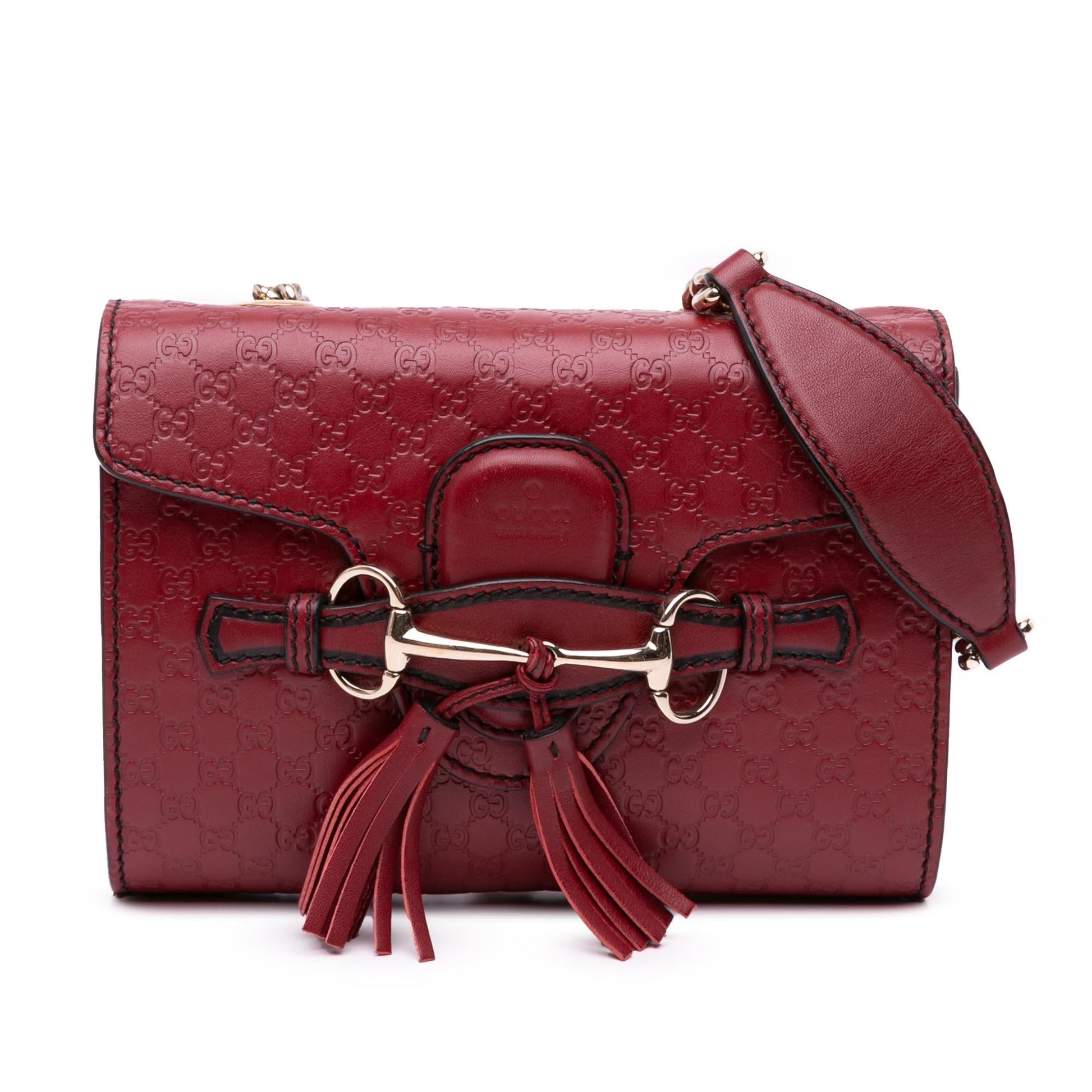 Gucci Microguccissima Emily Calf Red Mini Crossbody Bag Crossbody 2
