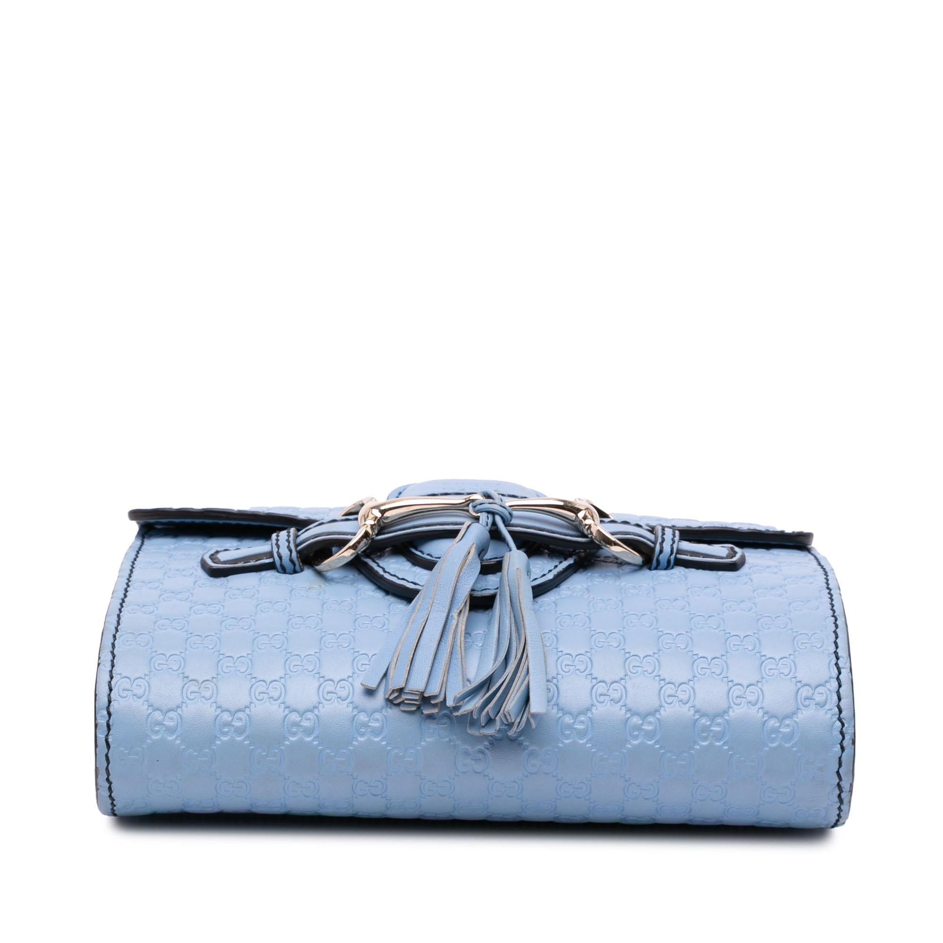Gucci Microguccissima Emily Calf Blue Mini Crossbody Bag Crossbody 3