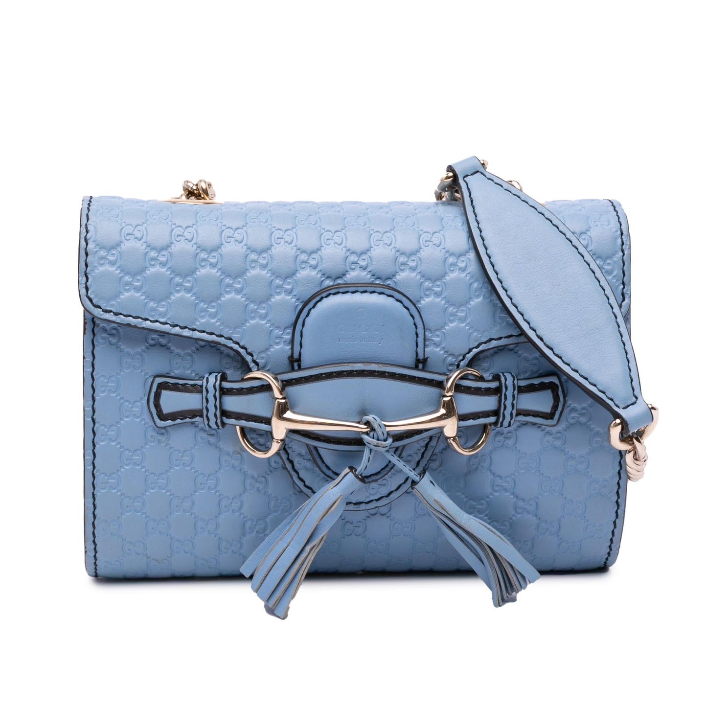 Gucci Microguccissima Emily Calf Blue Mini Crossbody Bag Crossbody 3