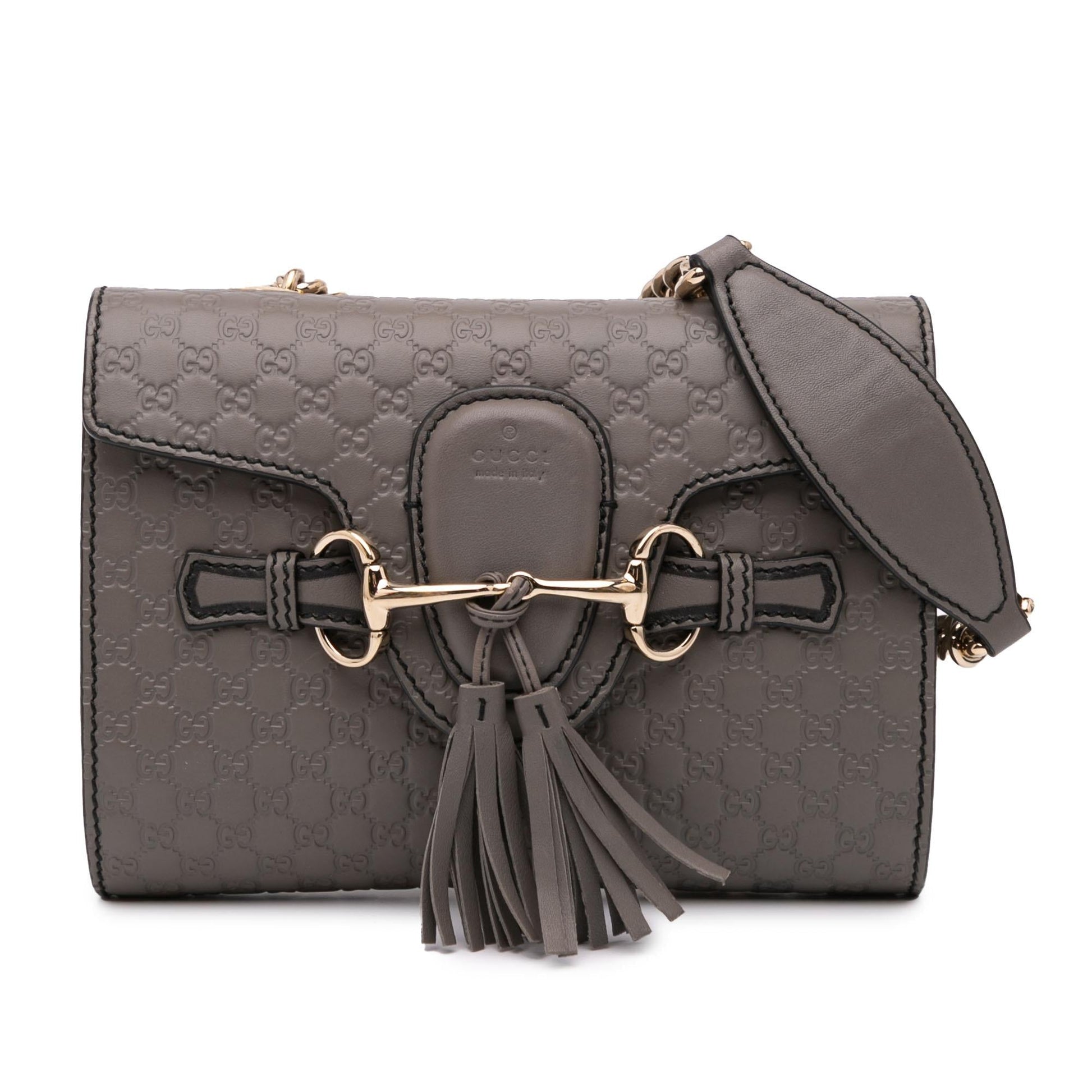 Gucci Microguccissima Emily Calf Grey Mini Crossbody Bag Crossbody 4