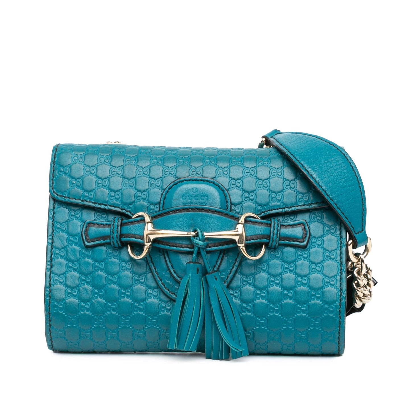 Gucci Microguccissima Emily Calf Blue Mini Crossbody Bag Crossbody 5