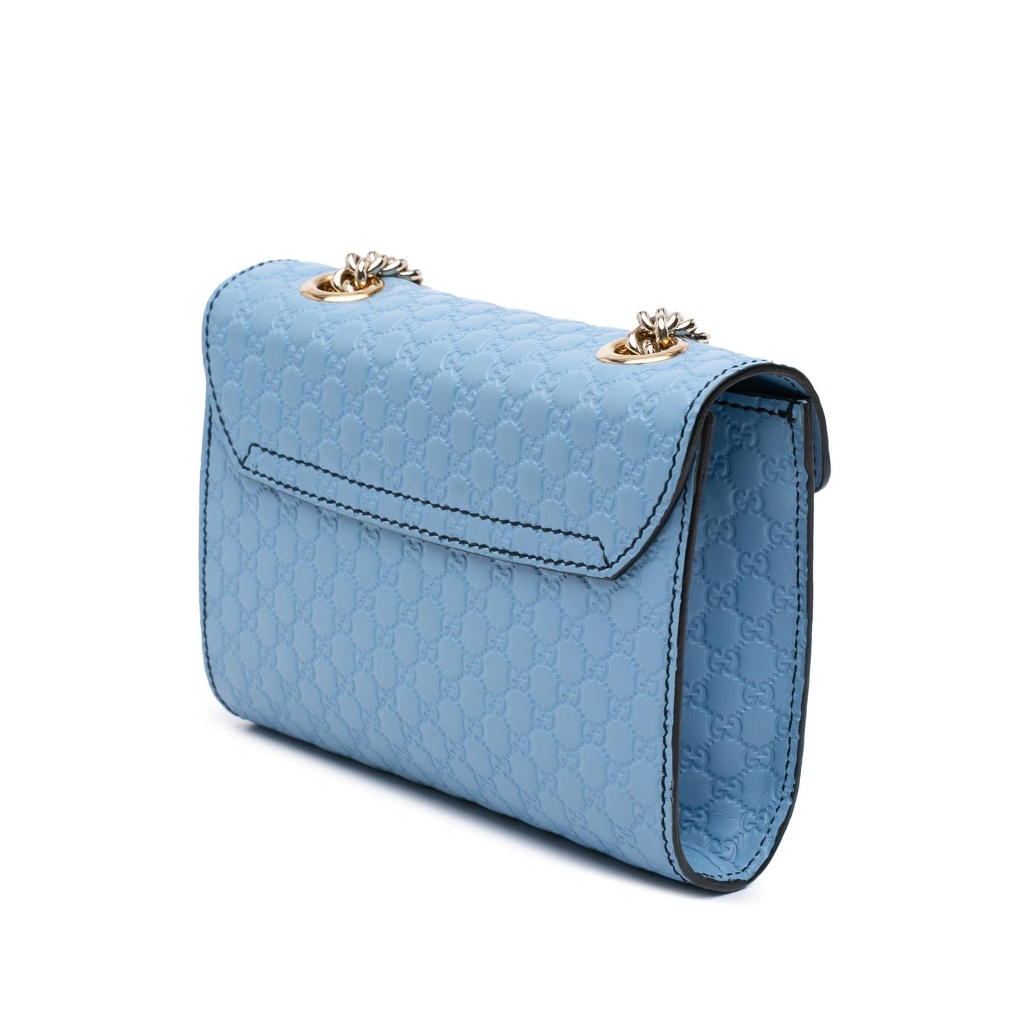 Gucci Microguccissima Emily Calf Blue Mini Crossbody Bag