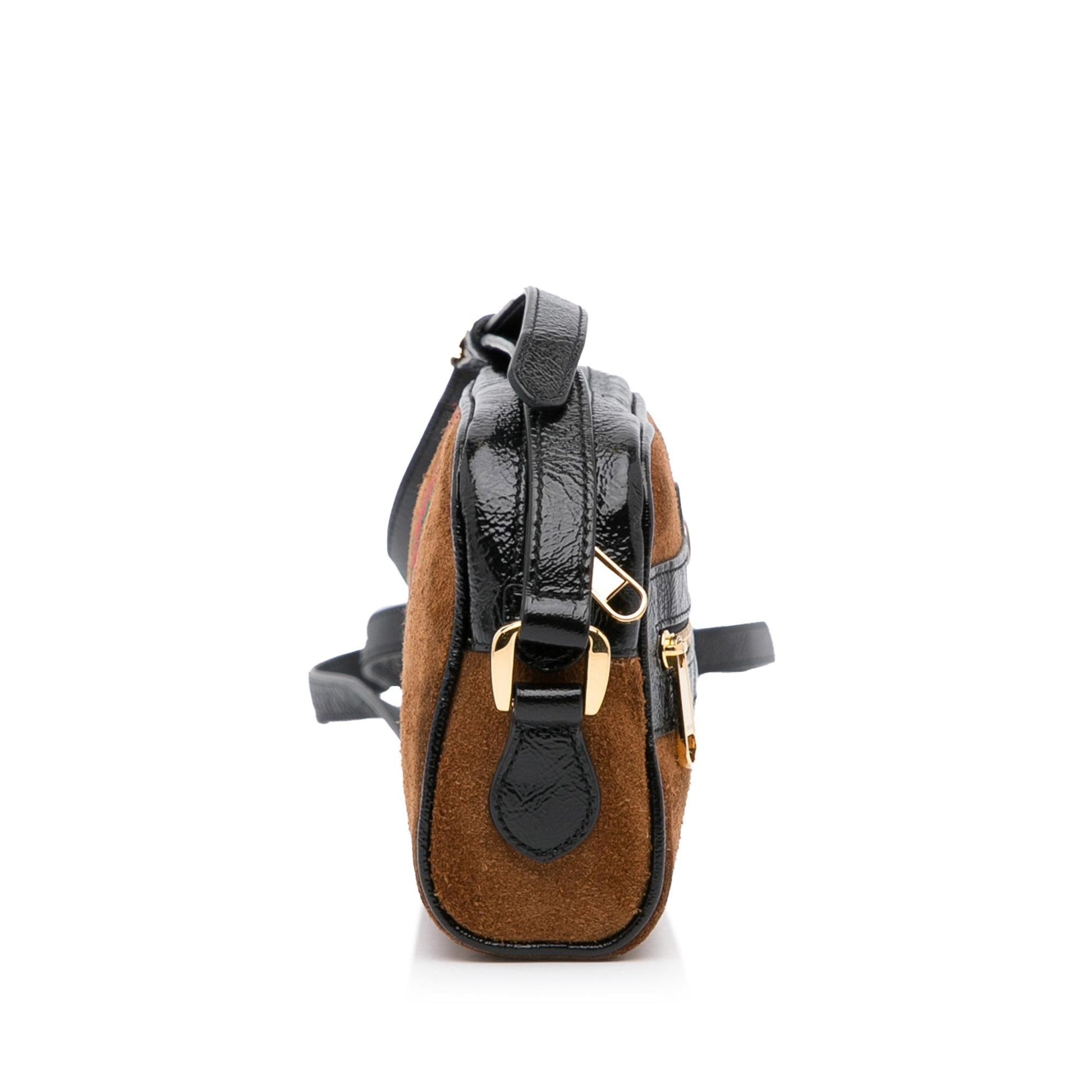 Gucci Ophidia SHG-25jvqh Calf Brown Mini Crossbody Bag