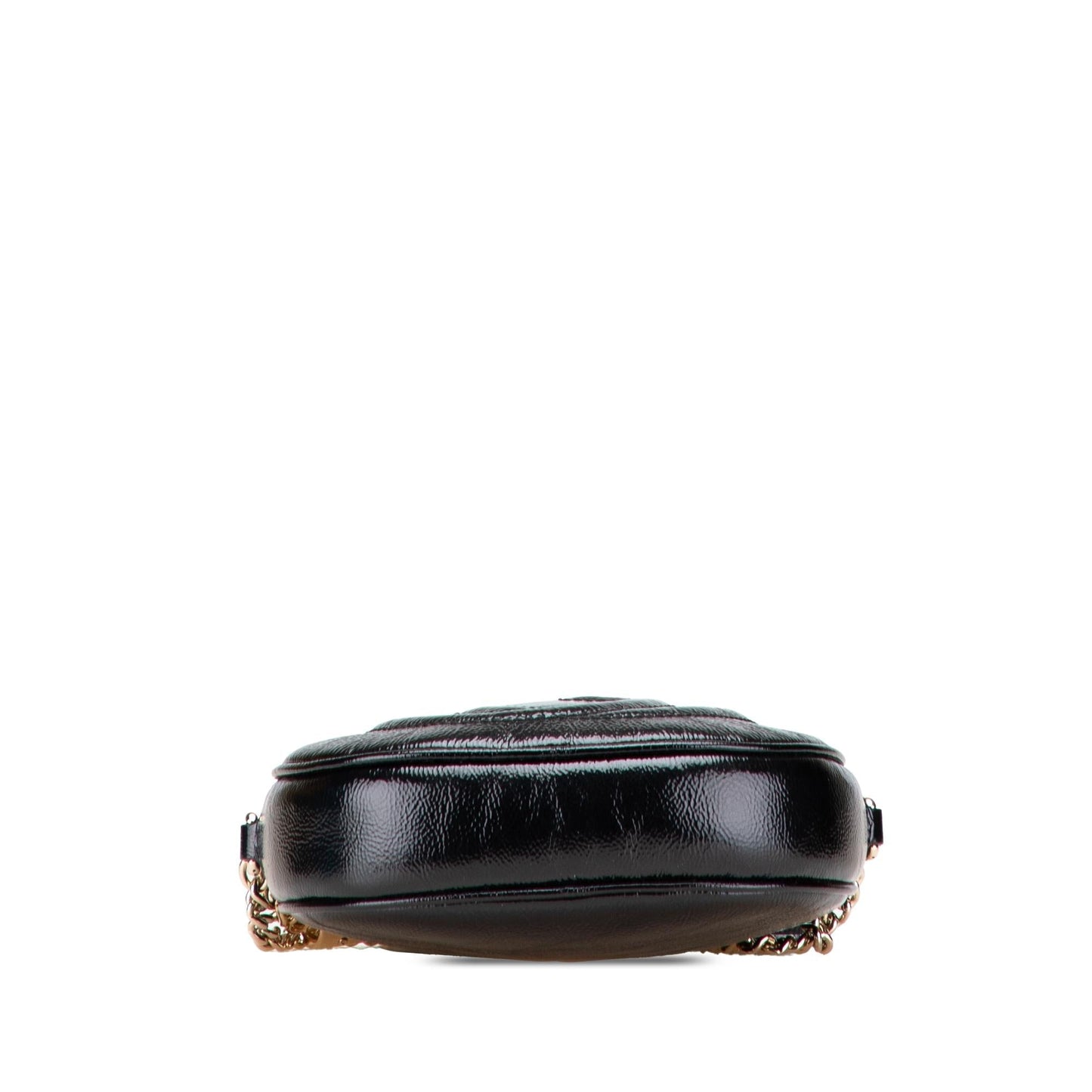 Gucci Soho Chain Leather Patent Black Mini Crossbody Bag