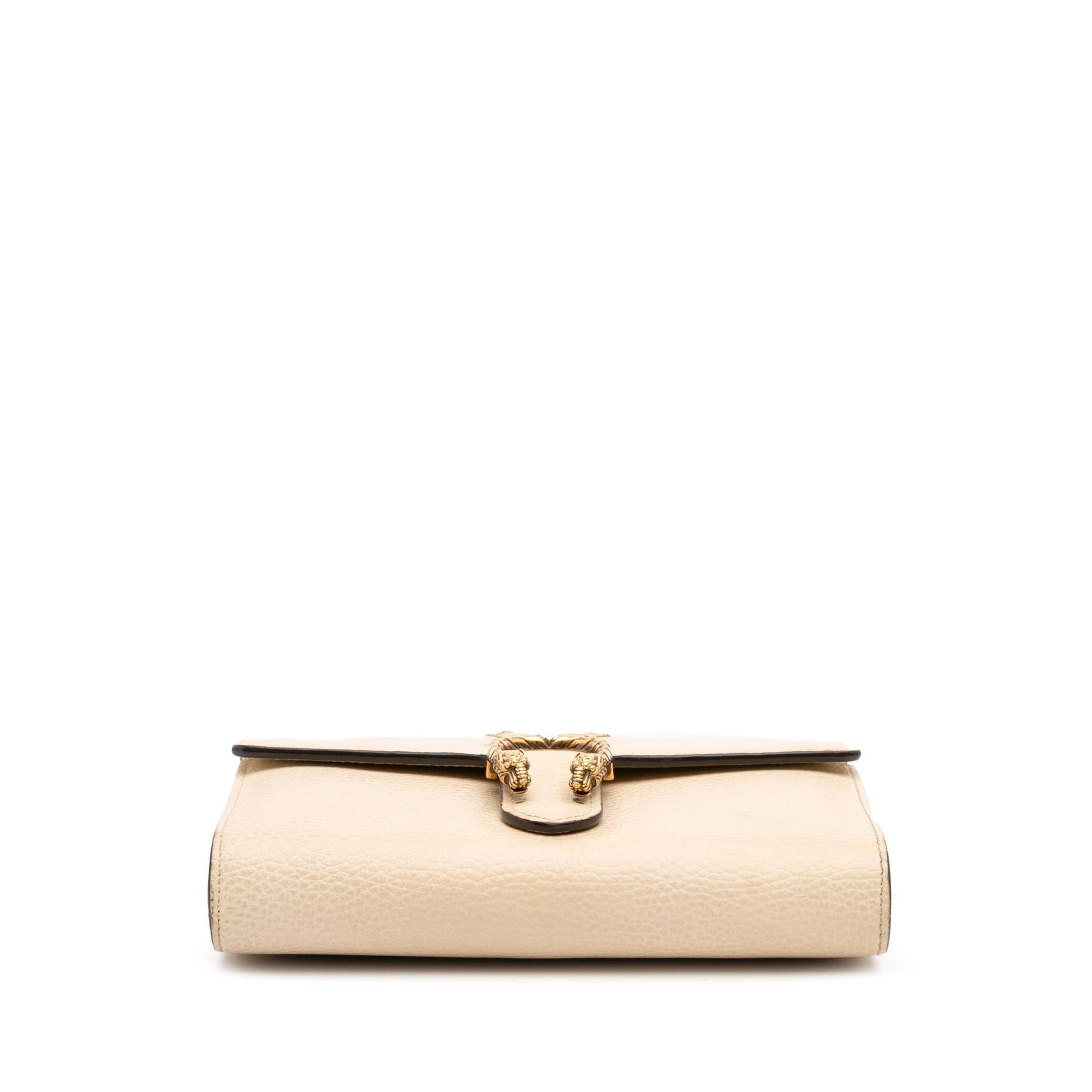 Gucci Pebbled Garden Dionysus Wallet on Calf Calfskin Brown Mini Crossbody Bag